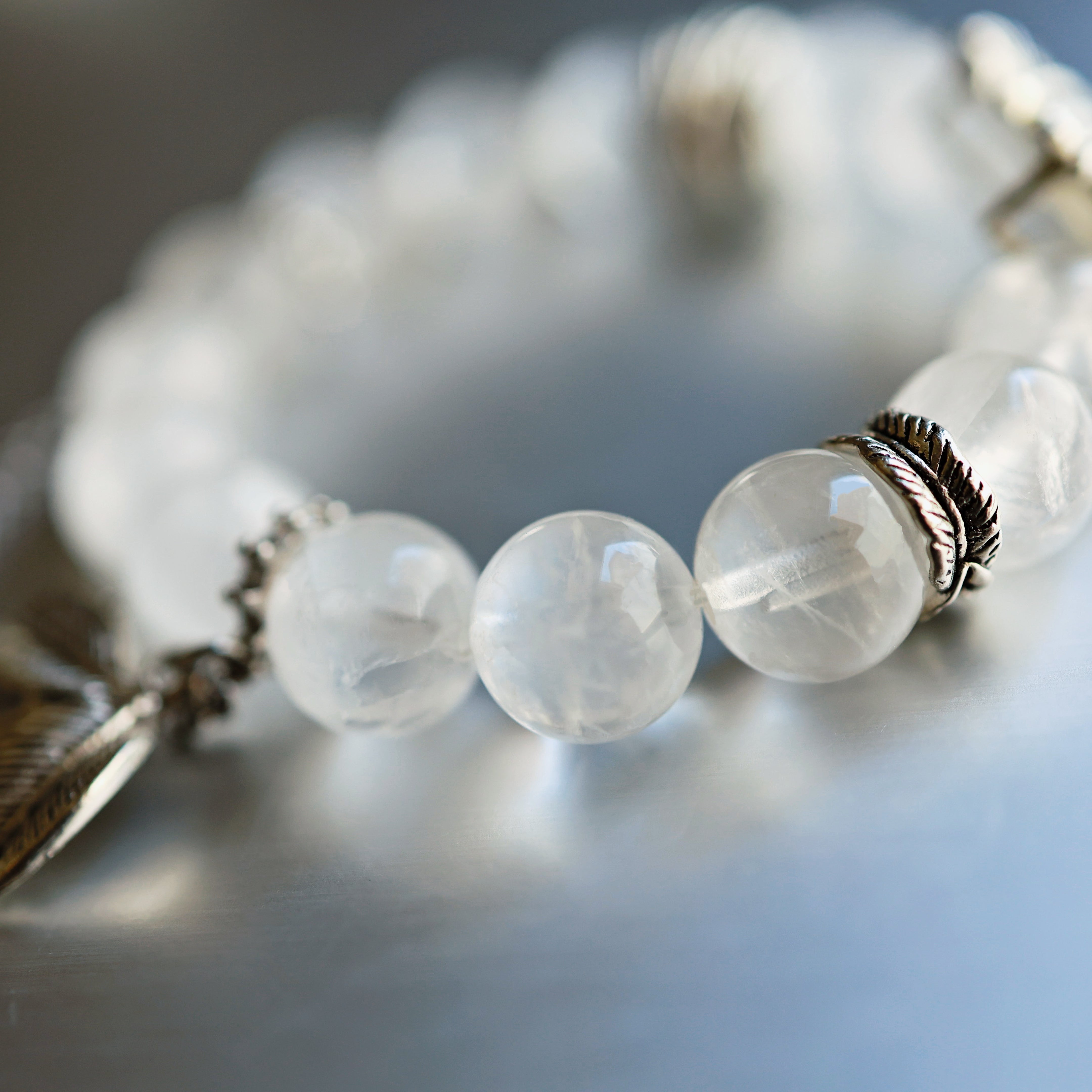 White Phantom Quartz Bracelet | Career Growth · Fortune · Clarity