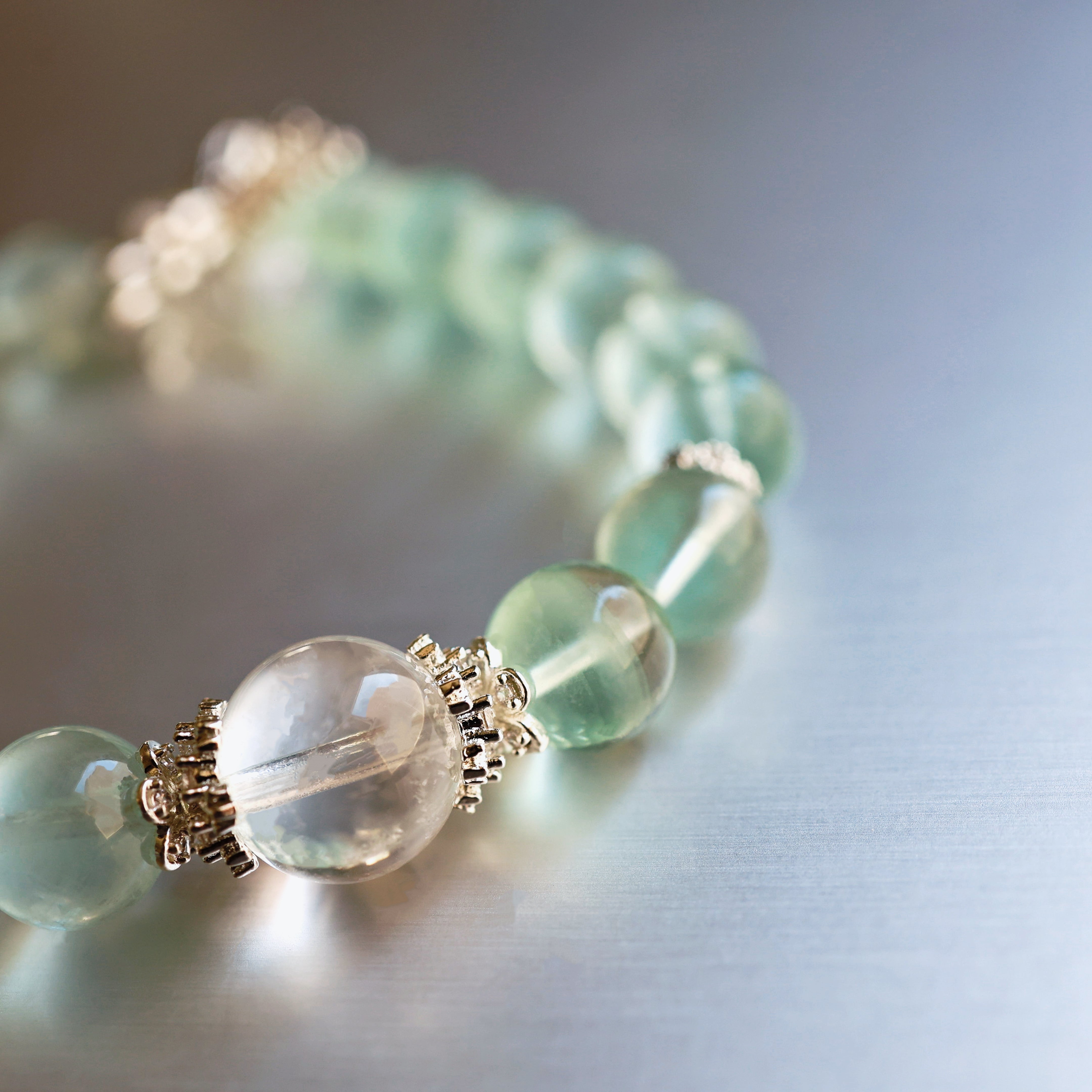 Green Azeztulite Crystal Bracelet | Emotional Healing · Spiritual Growth · Cleansing