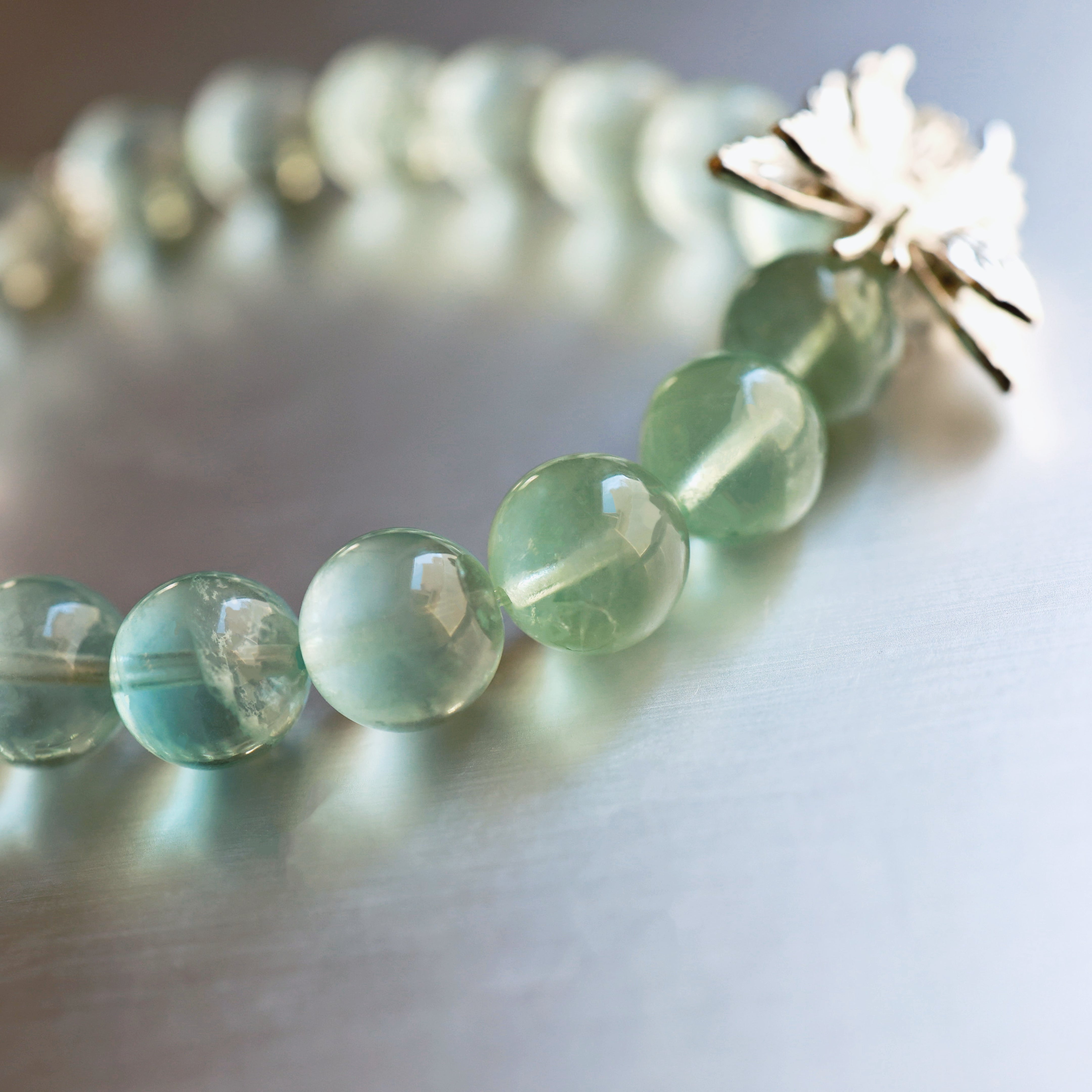 Green Azeztulite Crystal Bracelet | Emotional Healing · Spiritual Growth · Cleansing