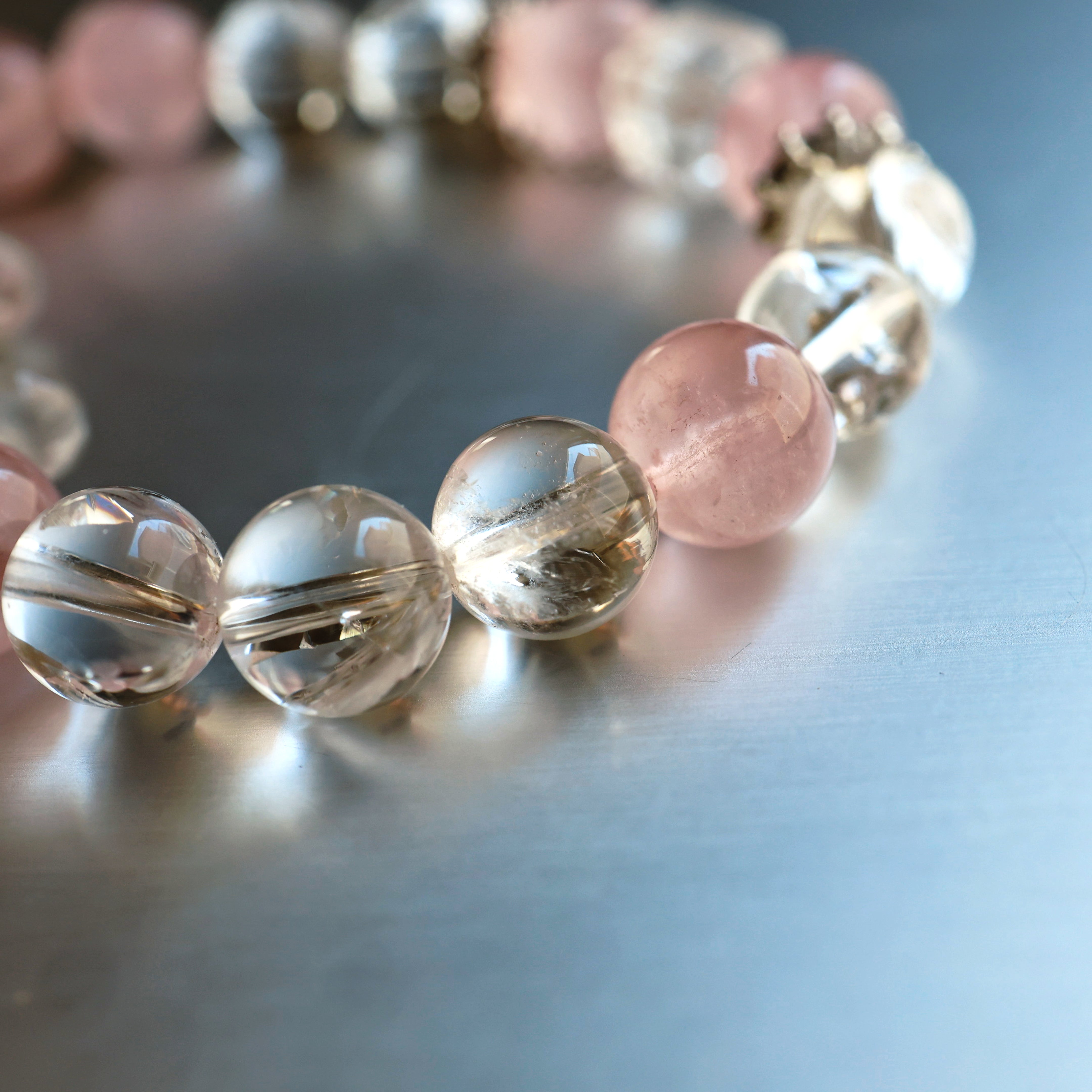 Rose Quartz Crystal Bracelet | Love · Charm · Success