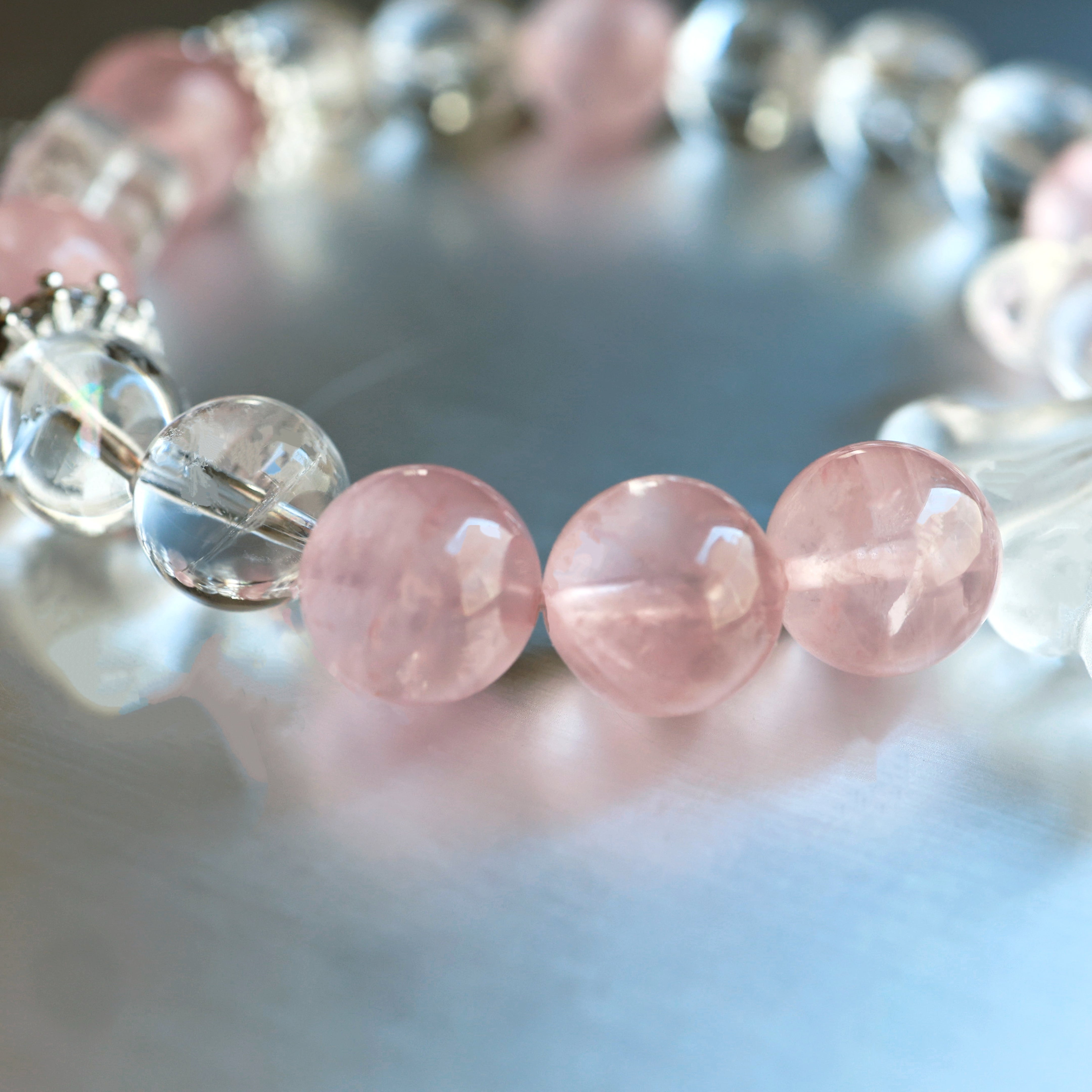 Rose Quartz Crystal Bracelet | Love · Charm · Success