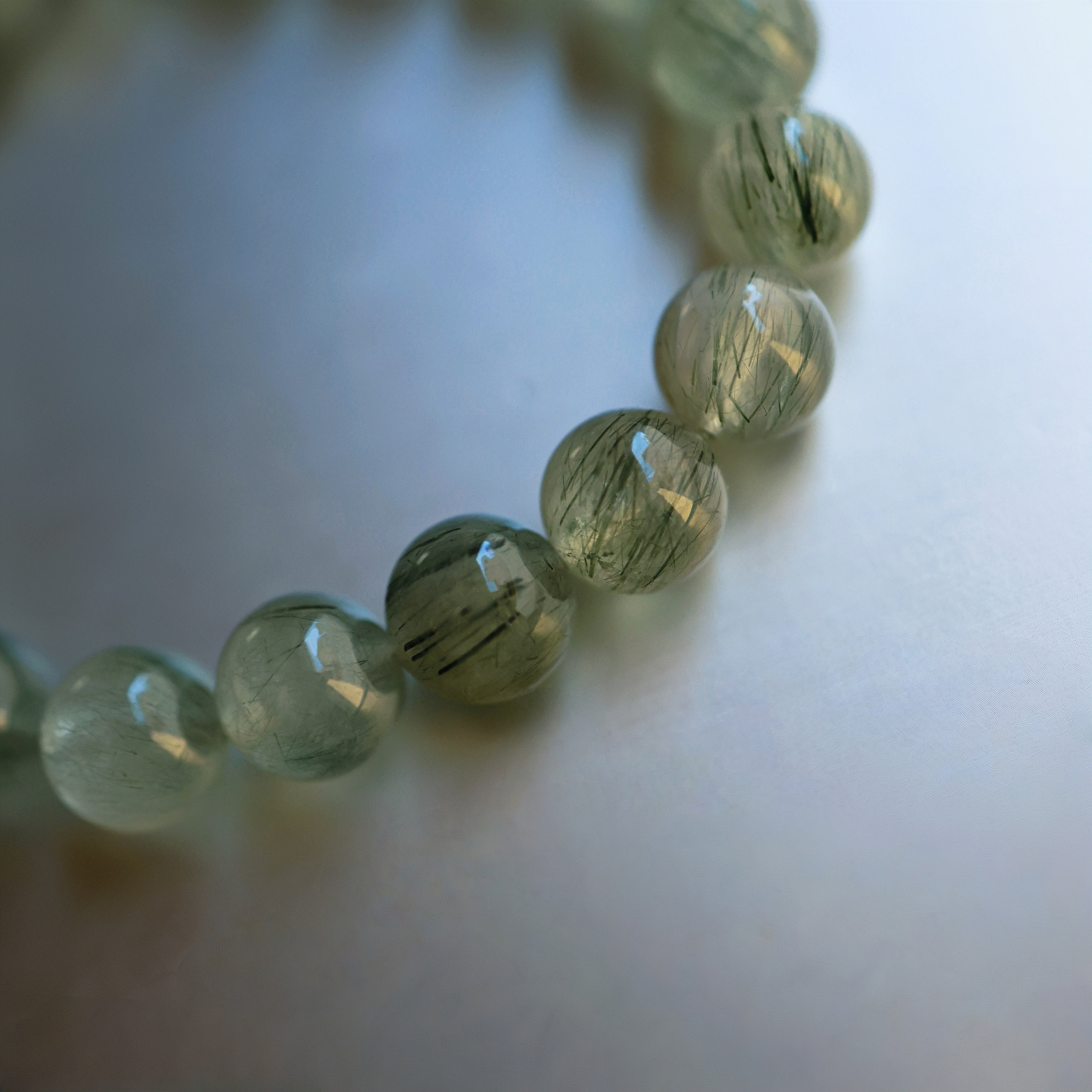 Green Rutilated Quartz Bracelet | Wealth Attraction · Confidence · Energy Purification