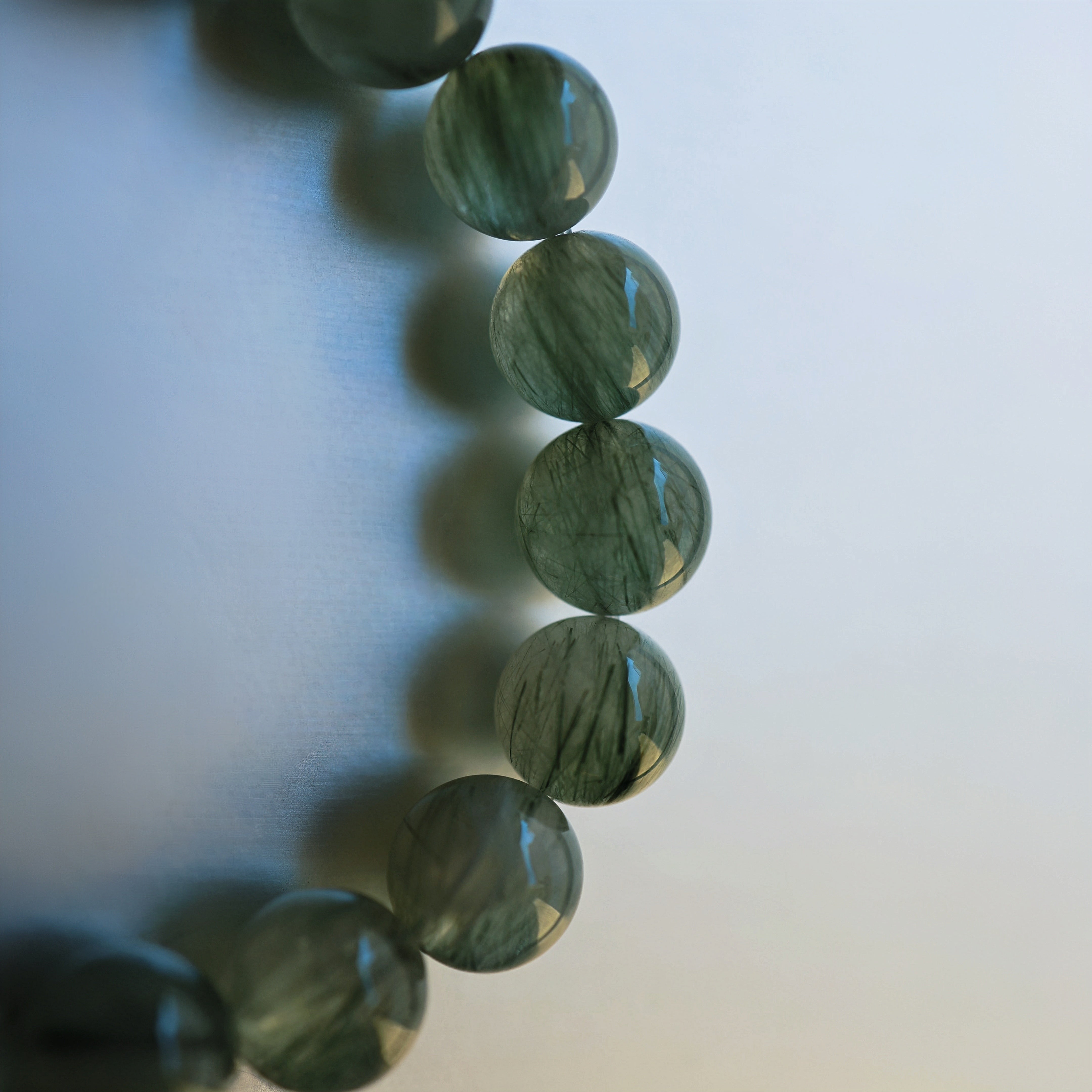 Green Rutilated Quartz Bracelet | Wealth Attraction · Confidence · Energy Purification
