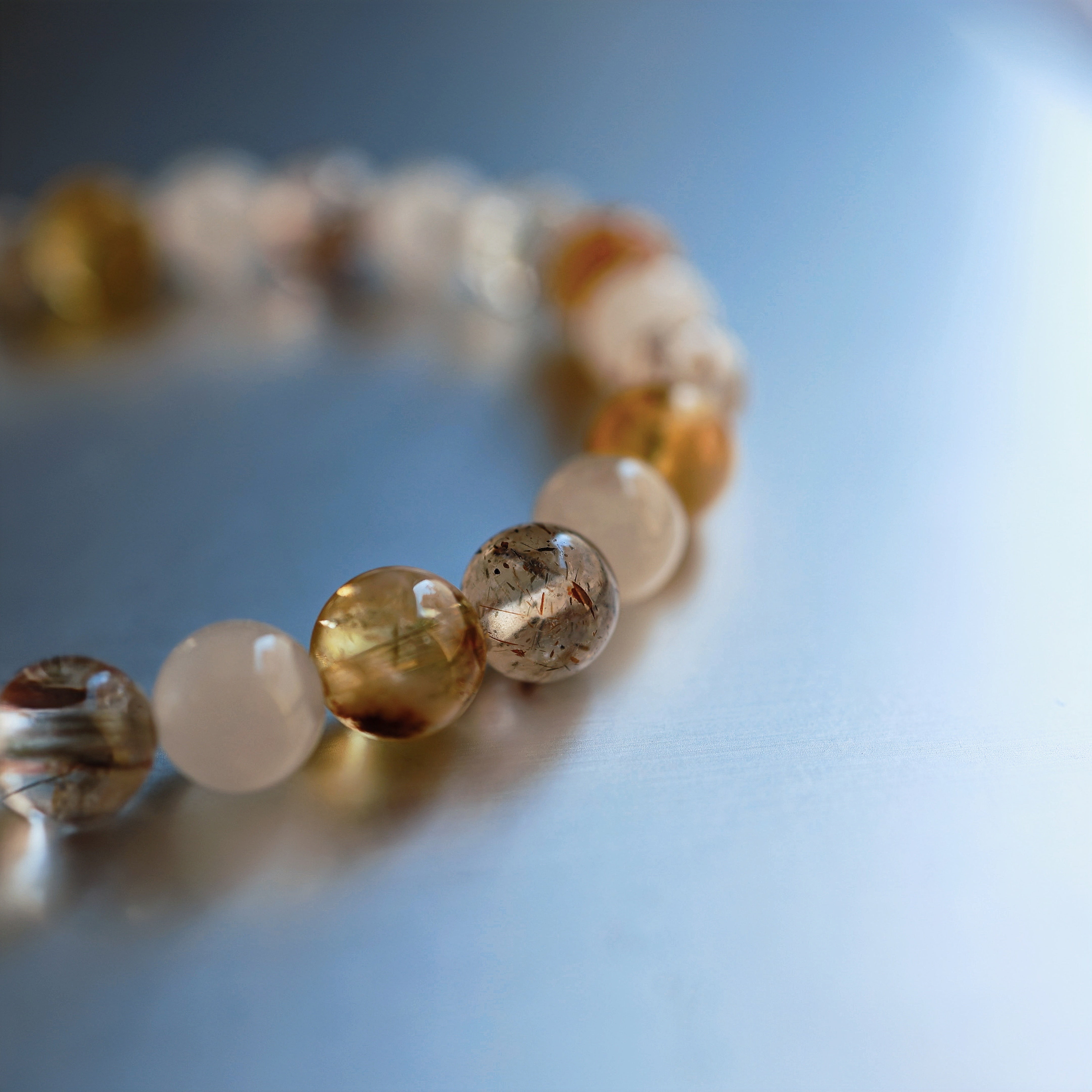 Yellow Azeztulite Bracelet | Supports Wealth Growth · Boosts Confidence. Attracts Good Fortune