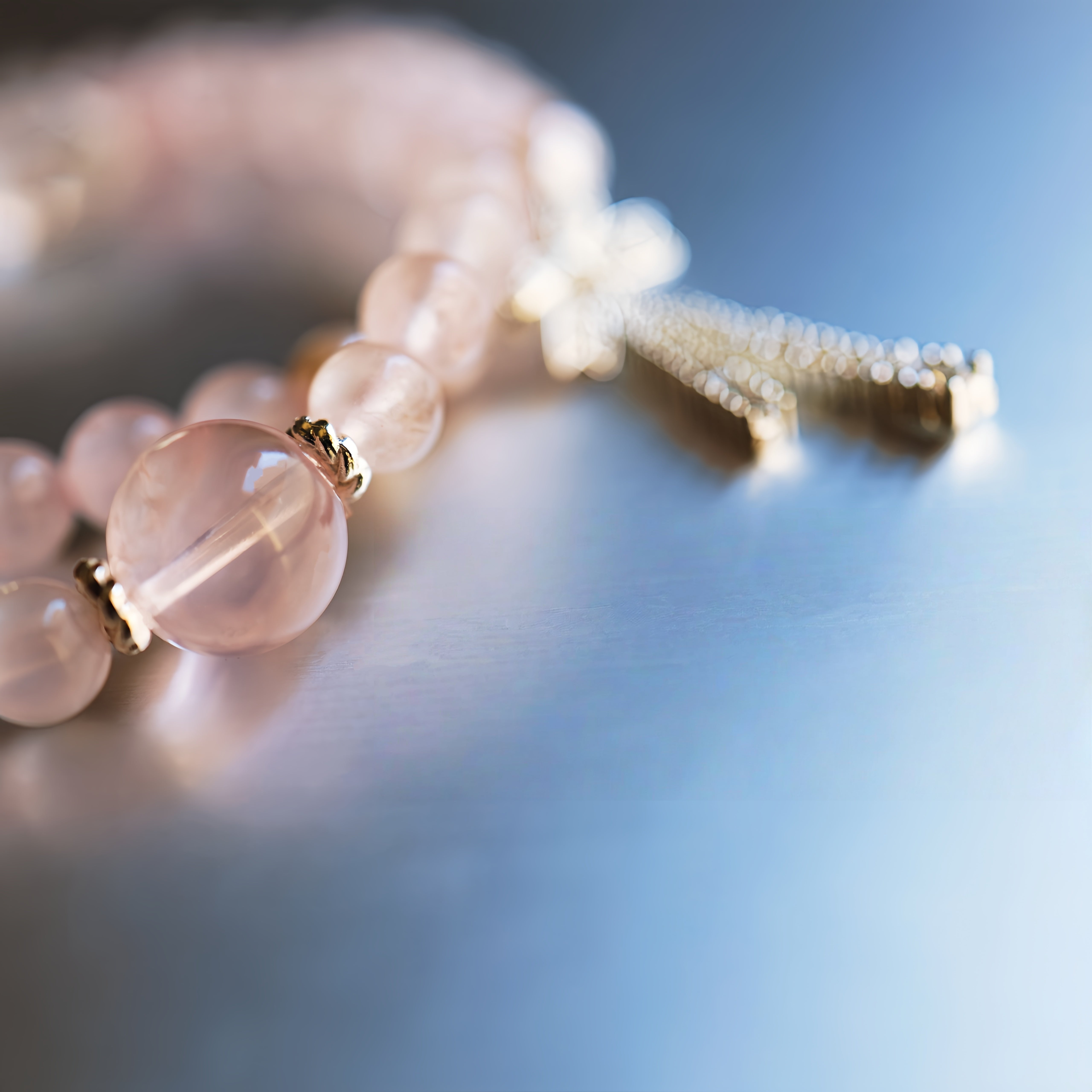 Rose Phantom Quartz Double Layer Bracelet | Attracts Love · Boosts Charm · Supports Emotional Healing