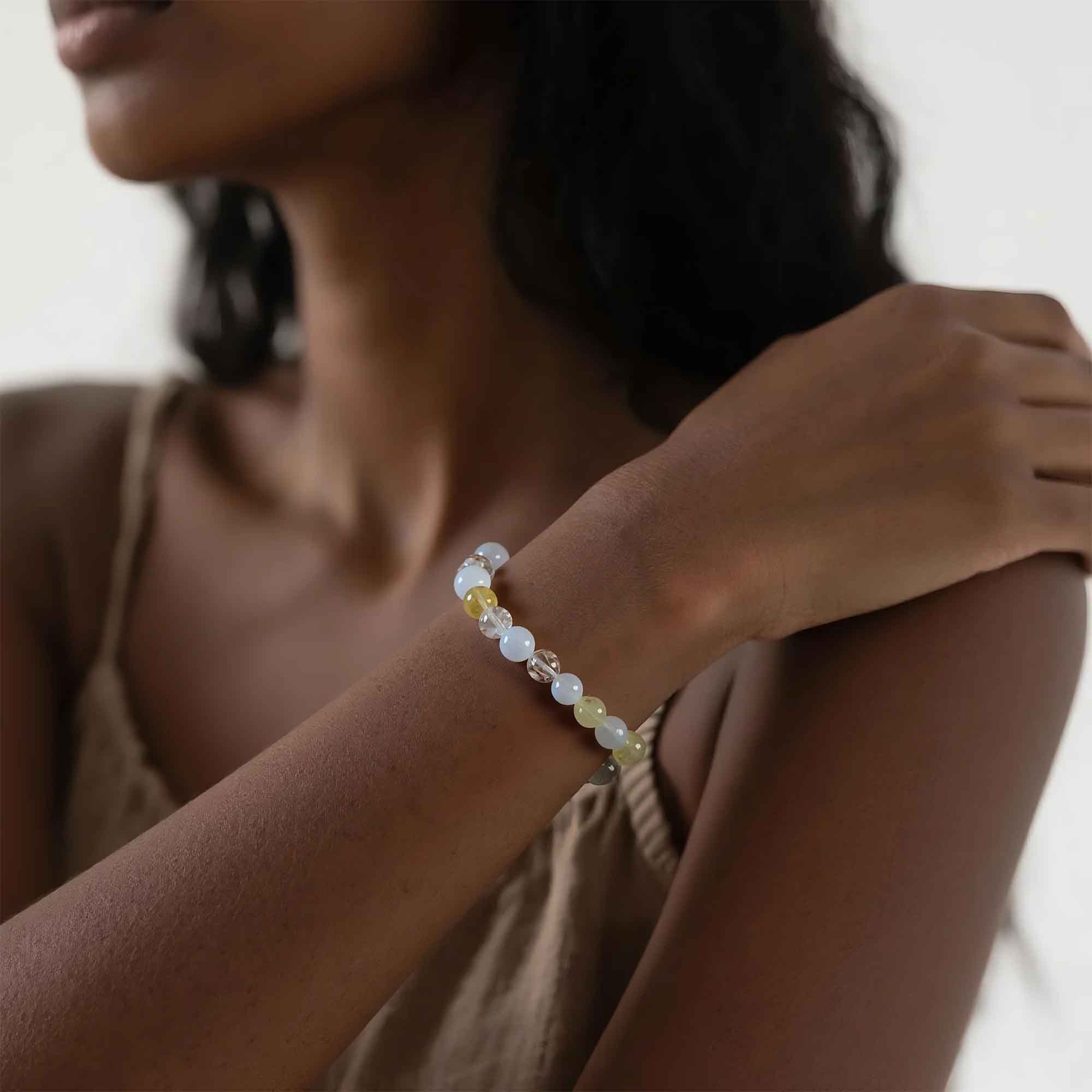 Yellow Azeztulite Bracelet | Supports Wealth Growth · Boosts Confidence. Attracts Good Fortune