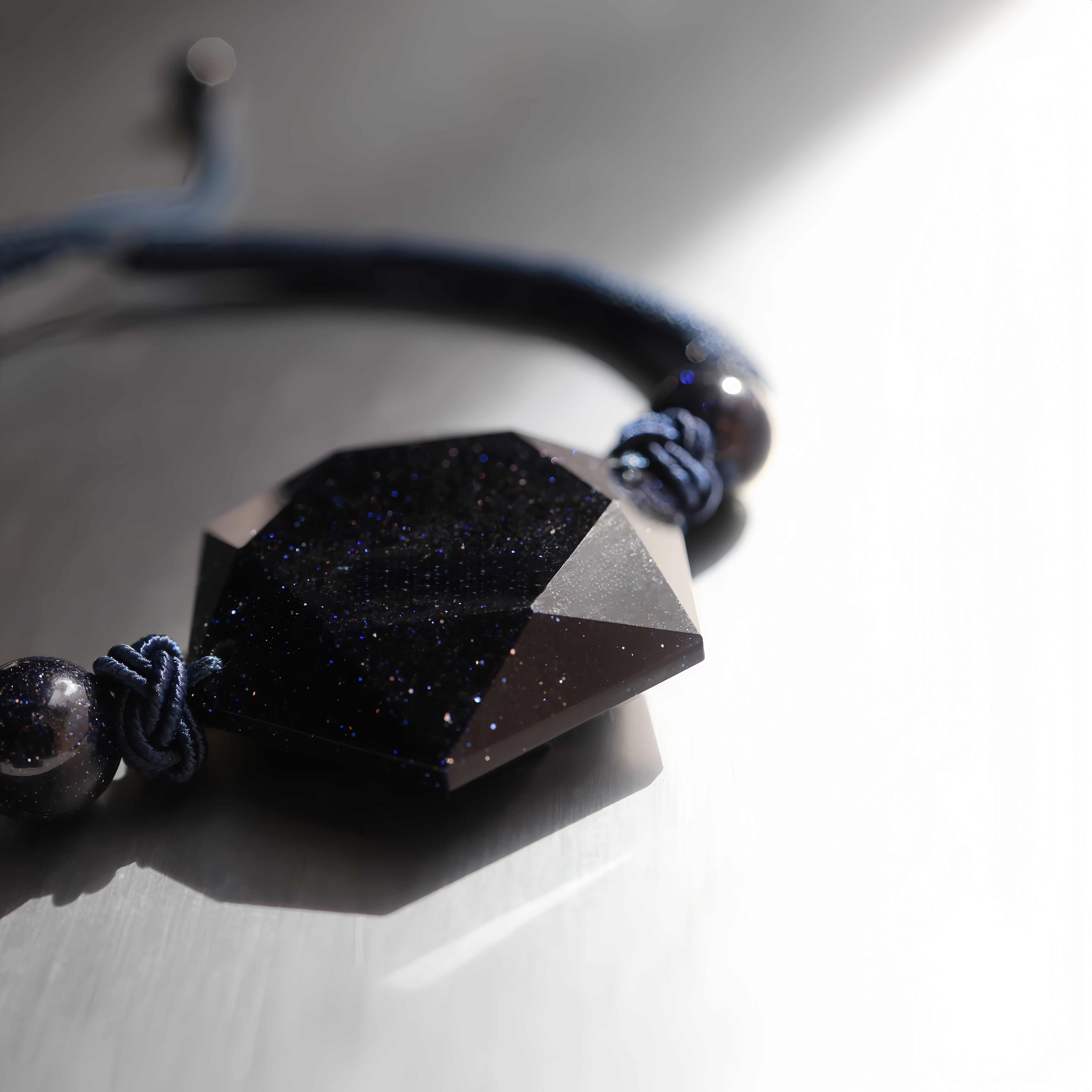 Natural Blue Sandstone Bracelet | Confidence · Calm · Positive Energy