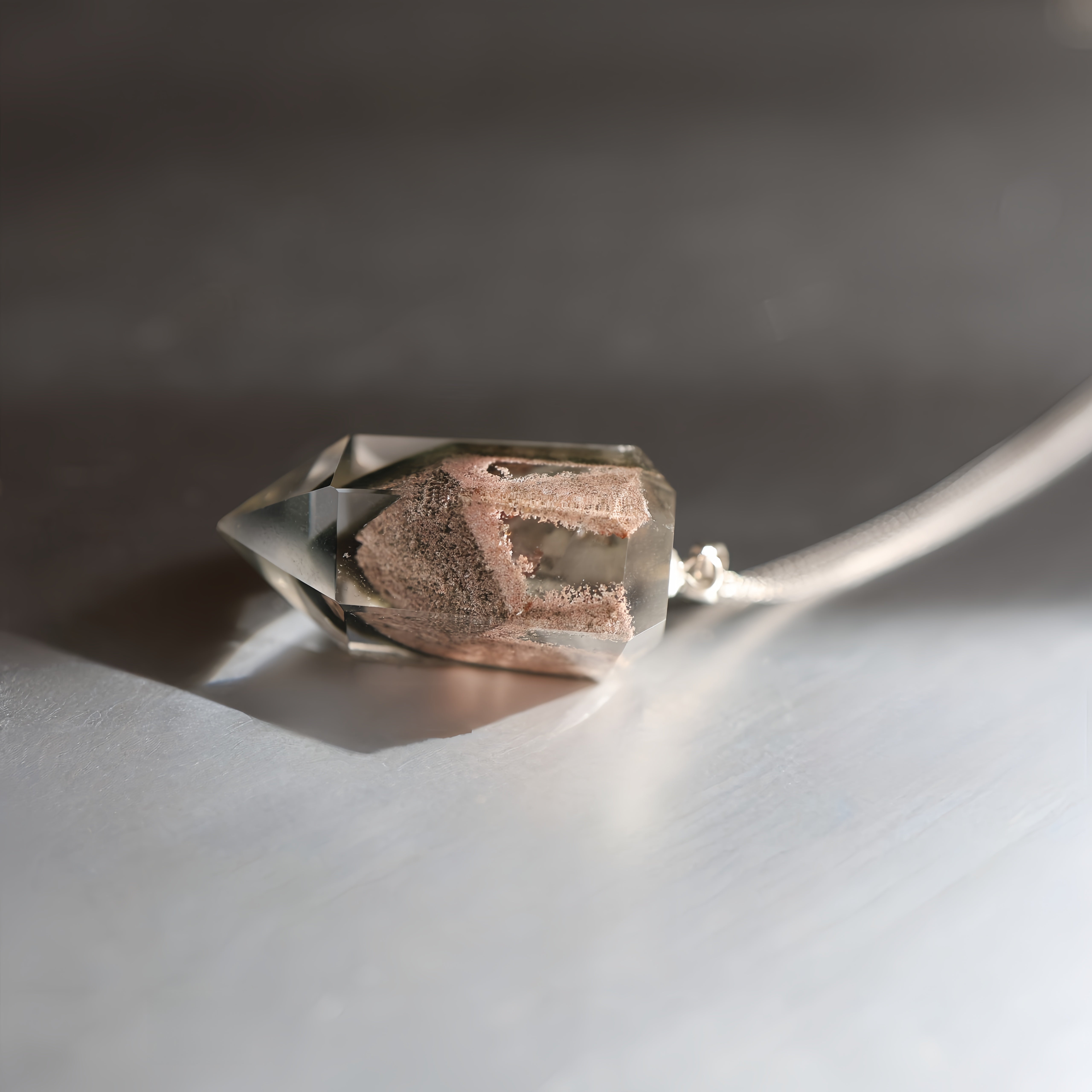 Natural Four Seasons Phantom Quartz Necklace | Wealth · Career · Study Support