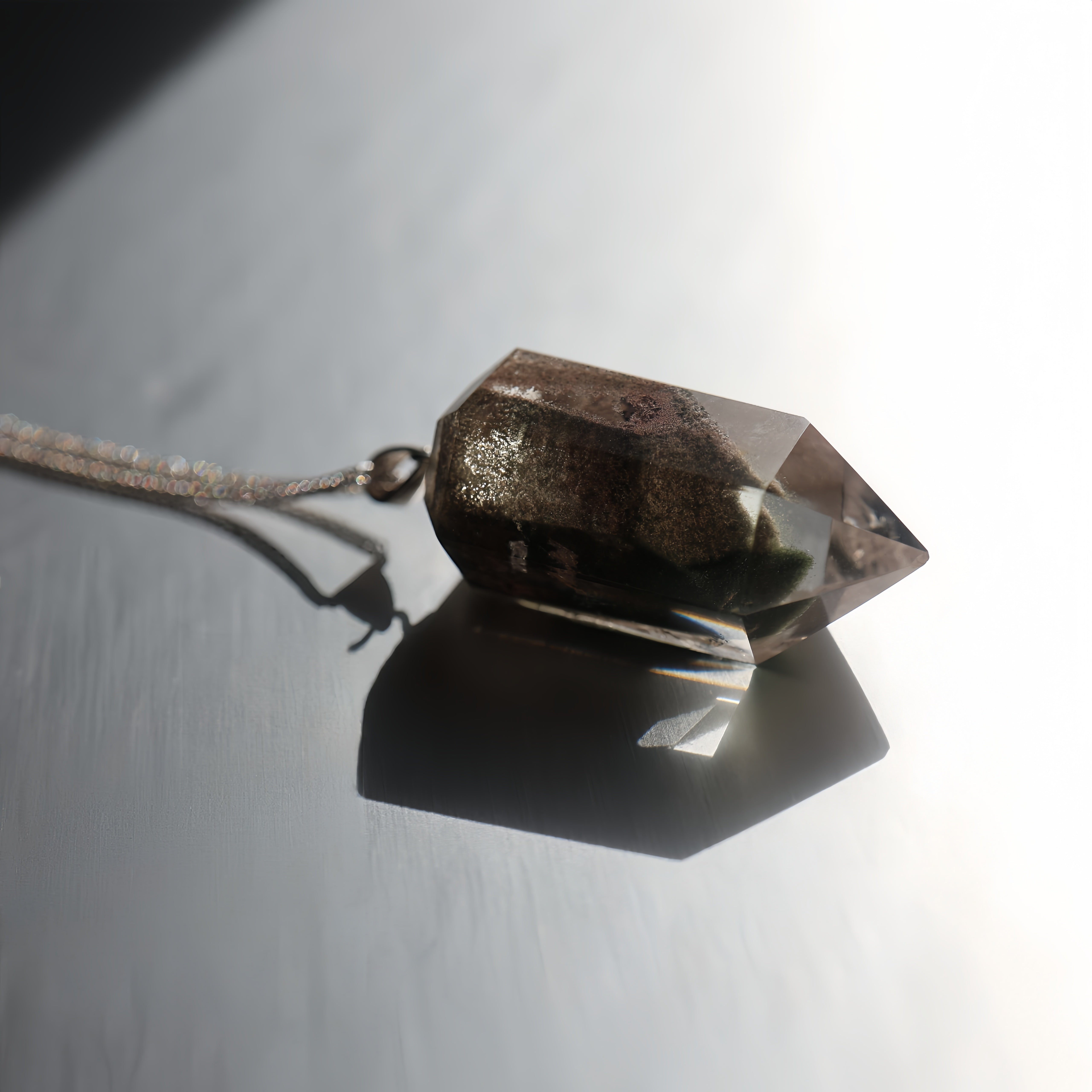 Natural Four Seasons Phantom Quartz Necklace | Wealth · Career · Study Support