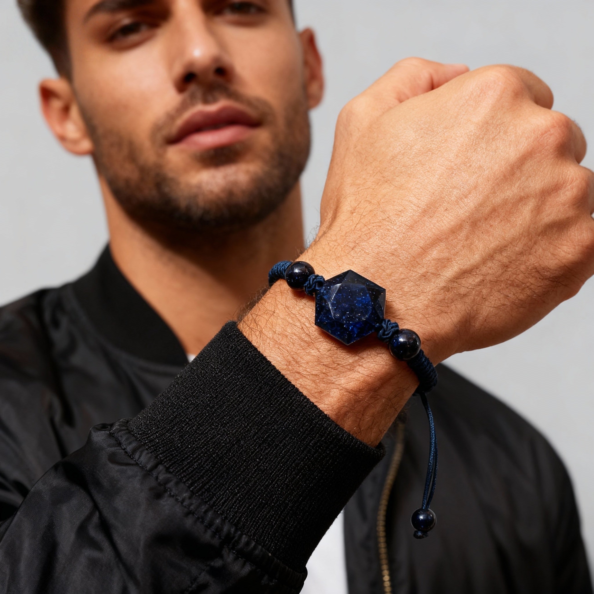 Natural Blue Sandstone Bracelet | Confidence · Calm · Positive Energy