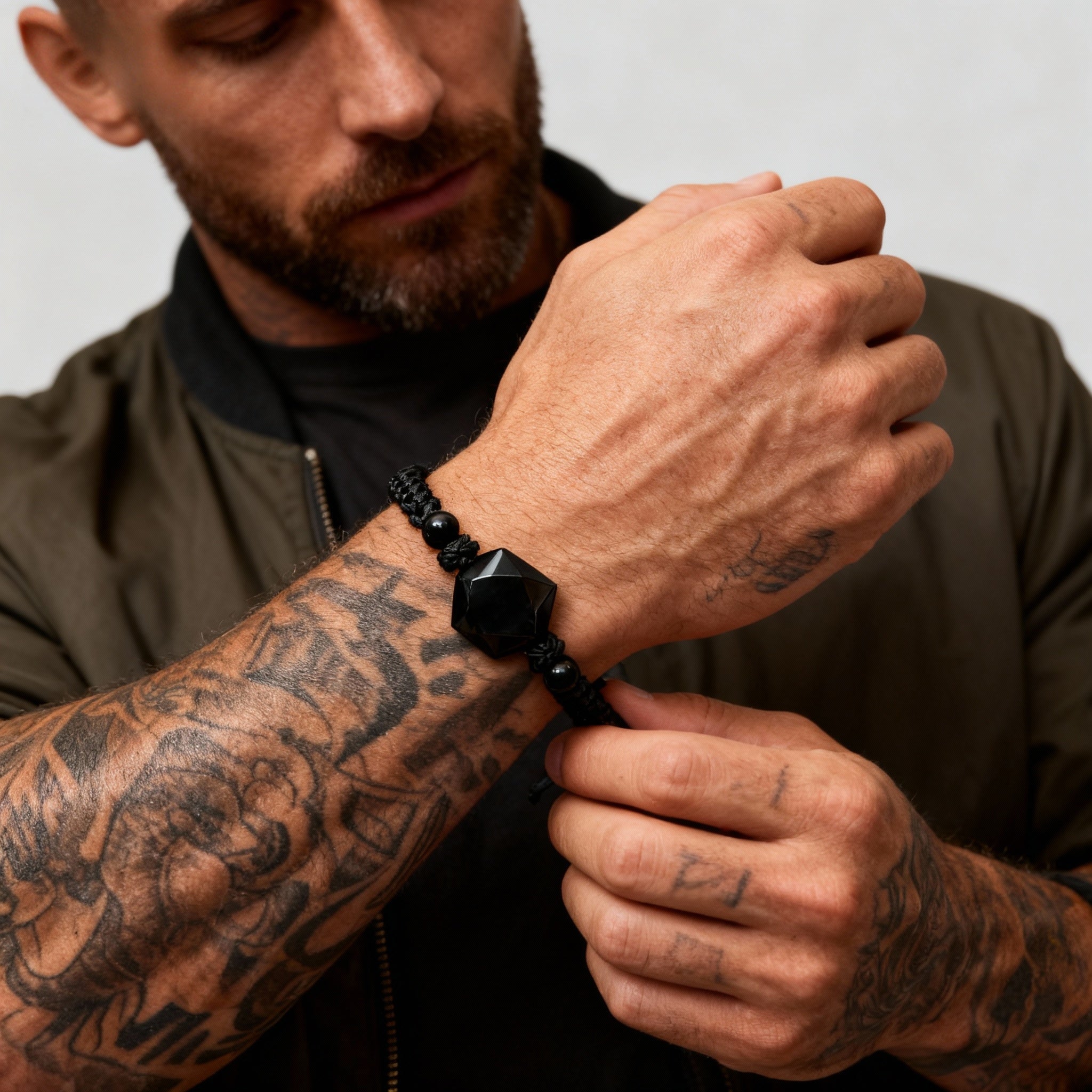 Natural Black Obsidian Bracelet | Calm · Clarity · Protection