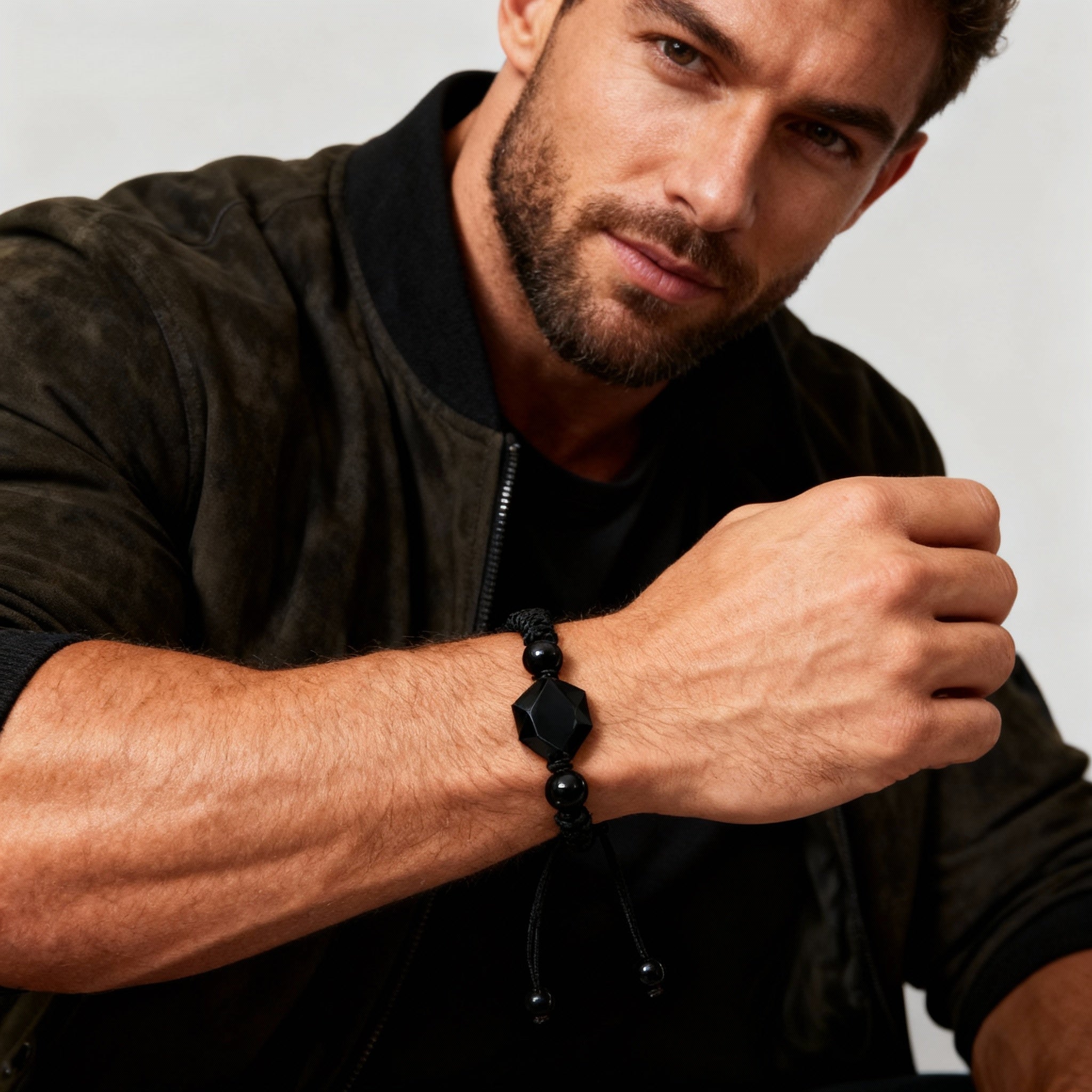 Natural Black Obsidian Bracelet | Calm · Clarity · Protection
