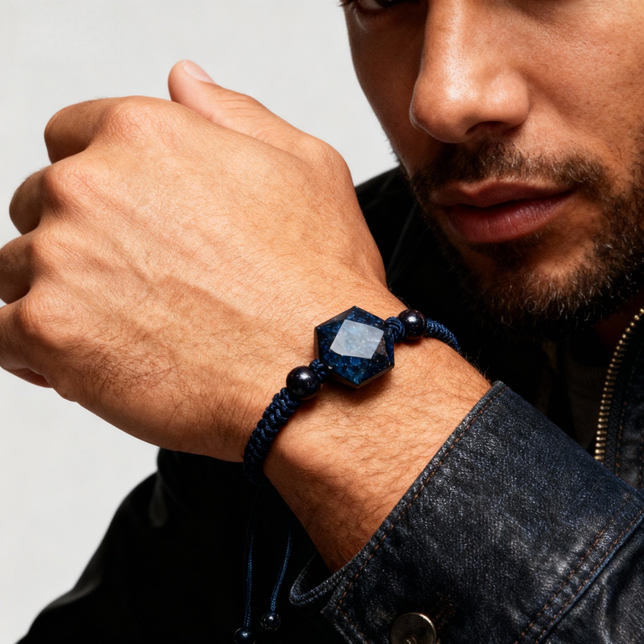 Natural Blue Sandstone Bracelet | Confidence · Calm · Positive Energy