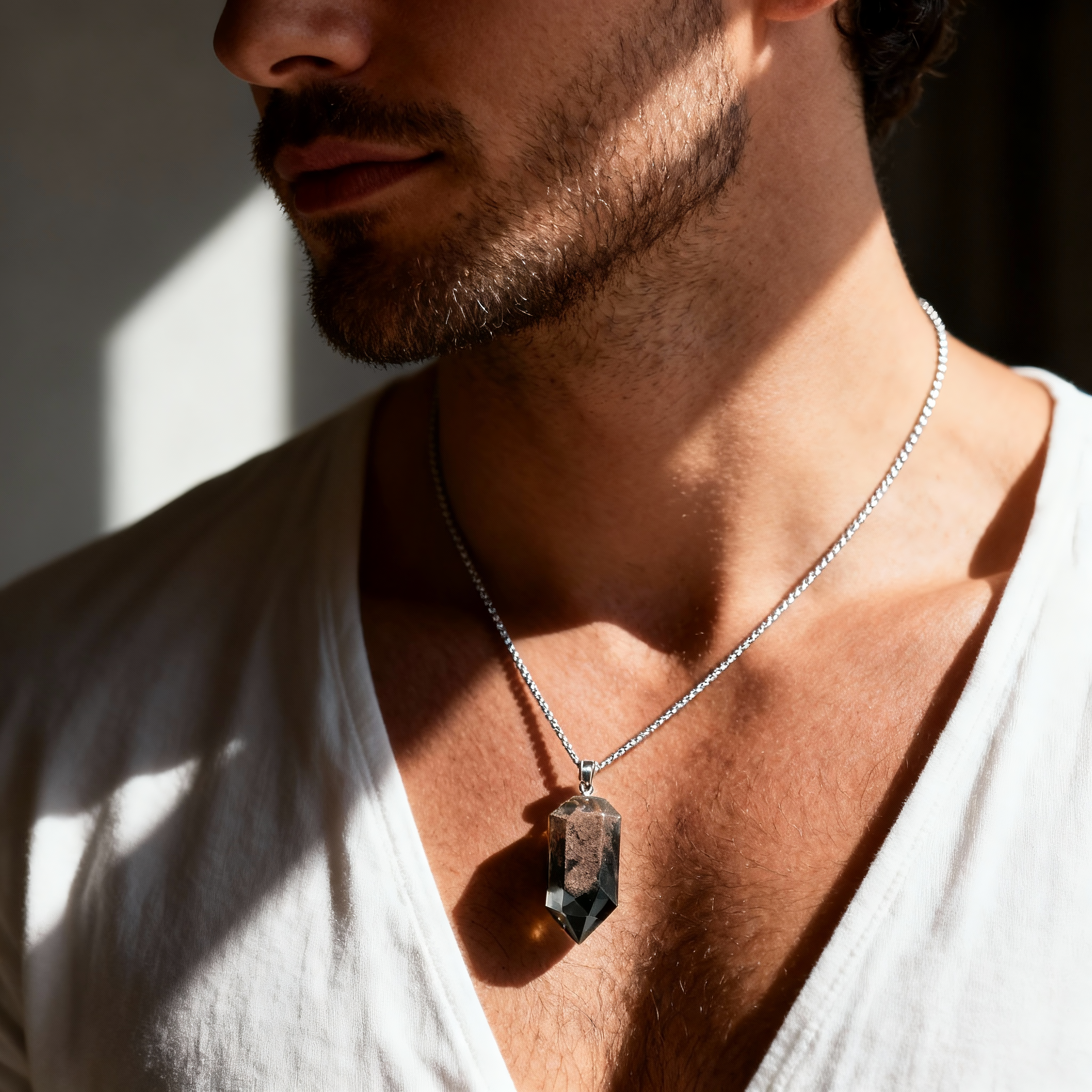 Natural Four Seasons Phantom Quartz Necklace | Wealth · Career · Study Support