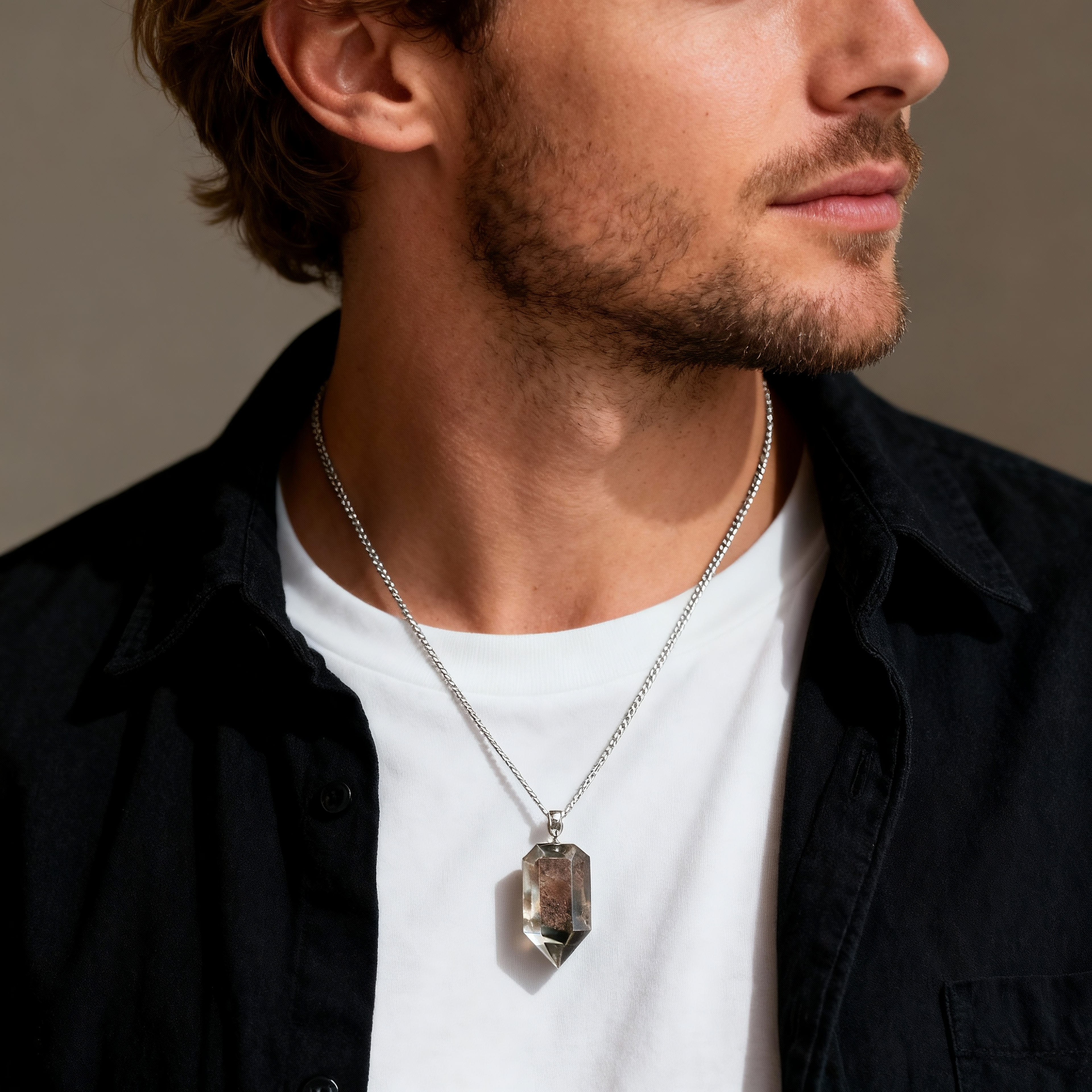 Natural Four Seasons Phantom Quartz Necklace | Wealth · Career · Study Support