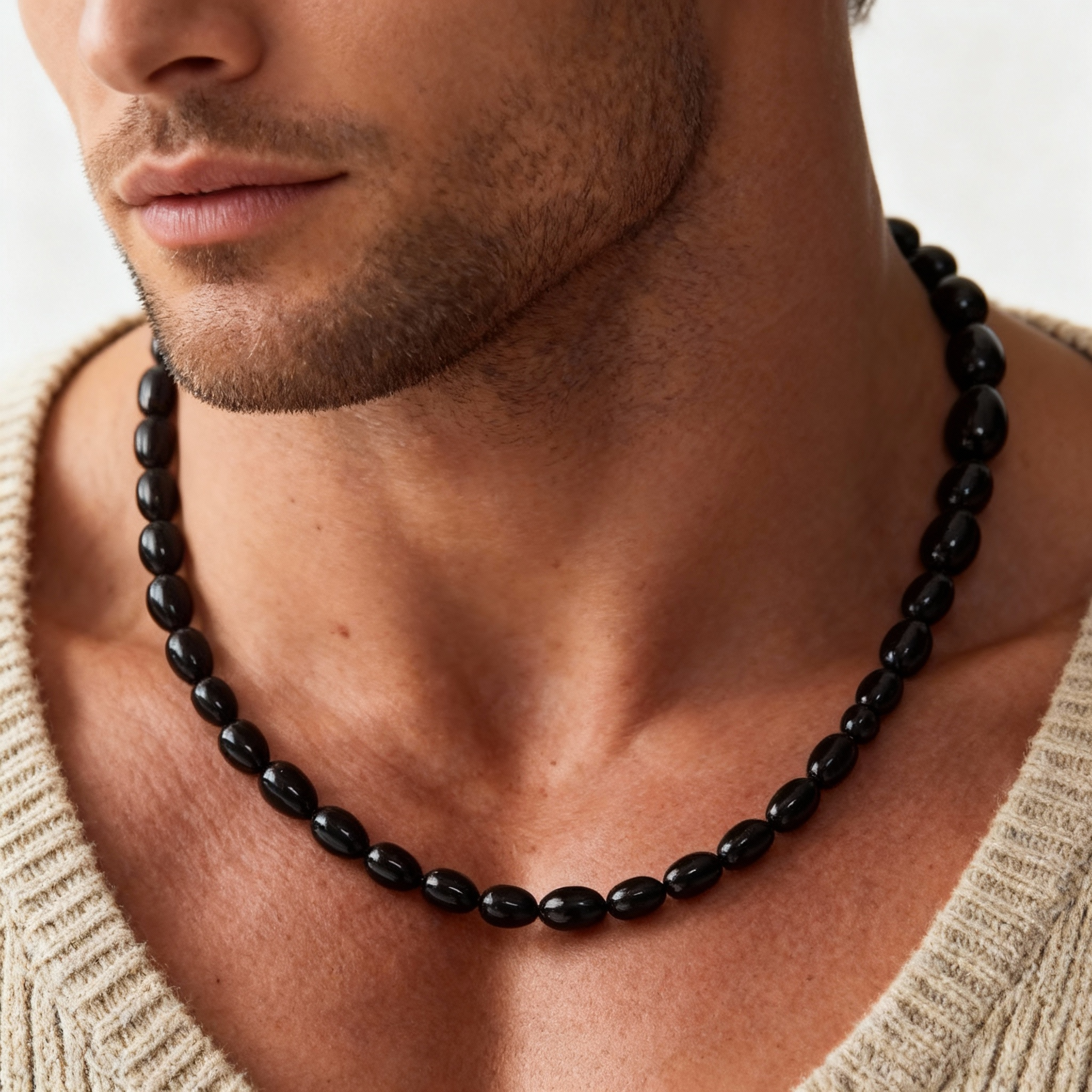 Black Agate Necklace | Stone of Longevity · Protection · Calm Energy