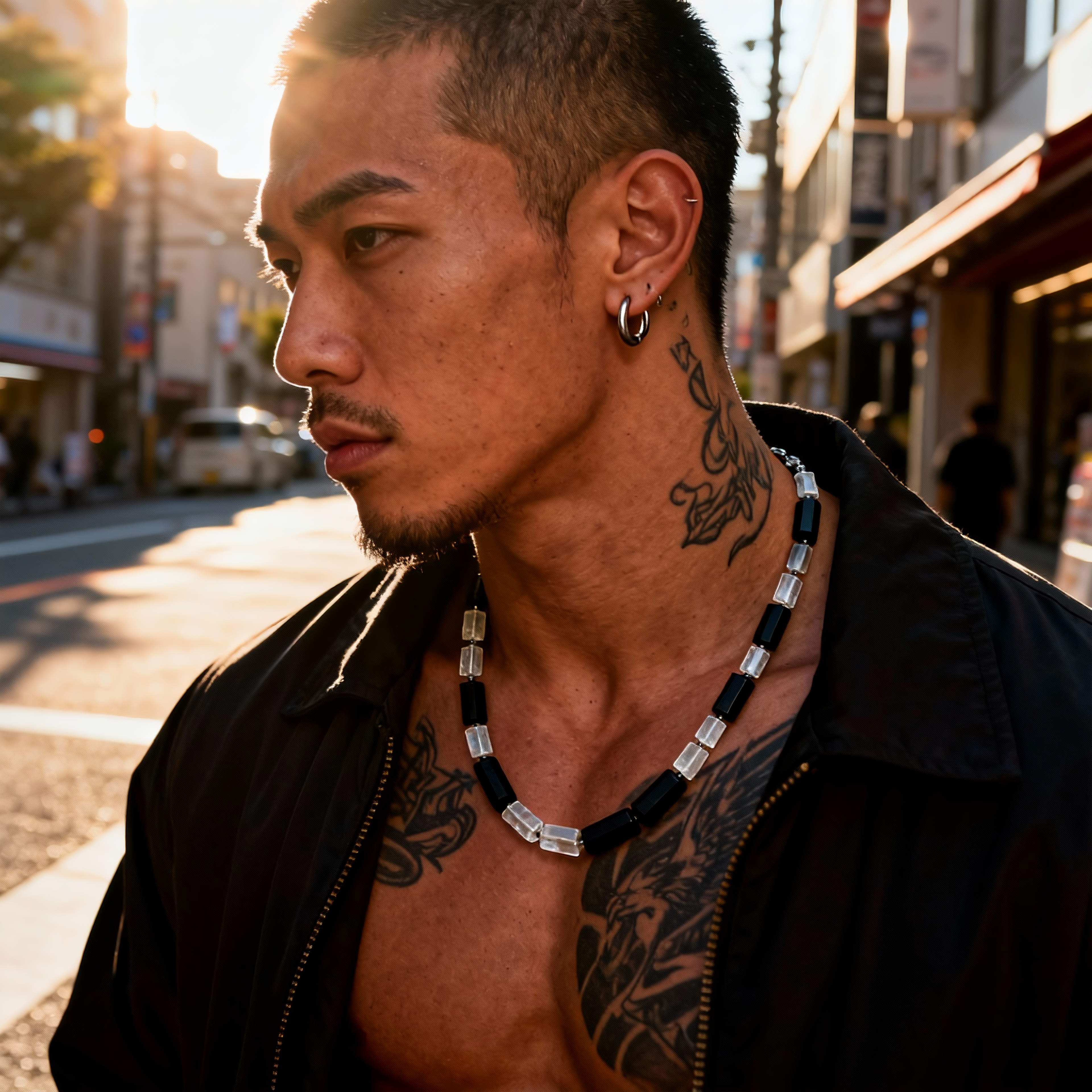 Black Tourmaline & Clear Quartz Necklace | Protection · Balance · Cleanse