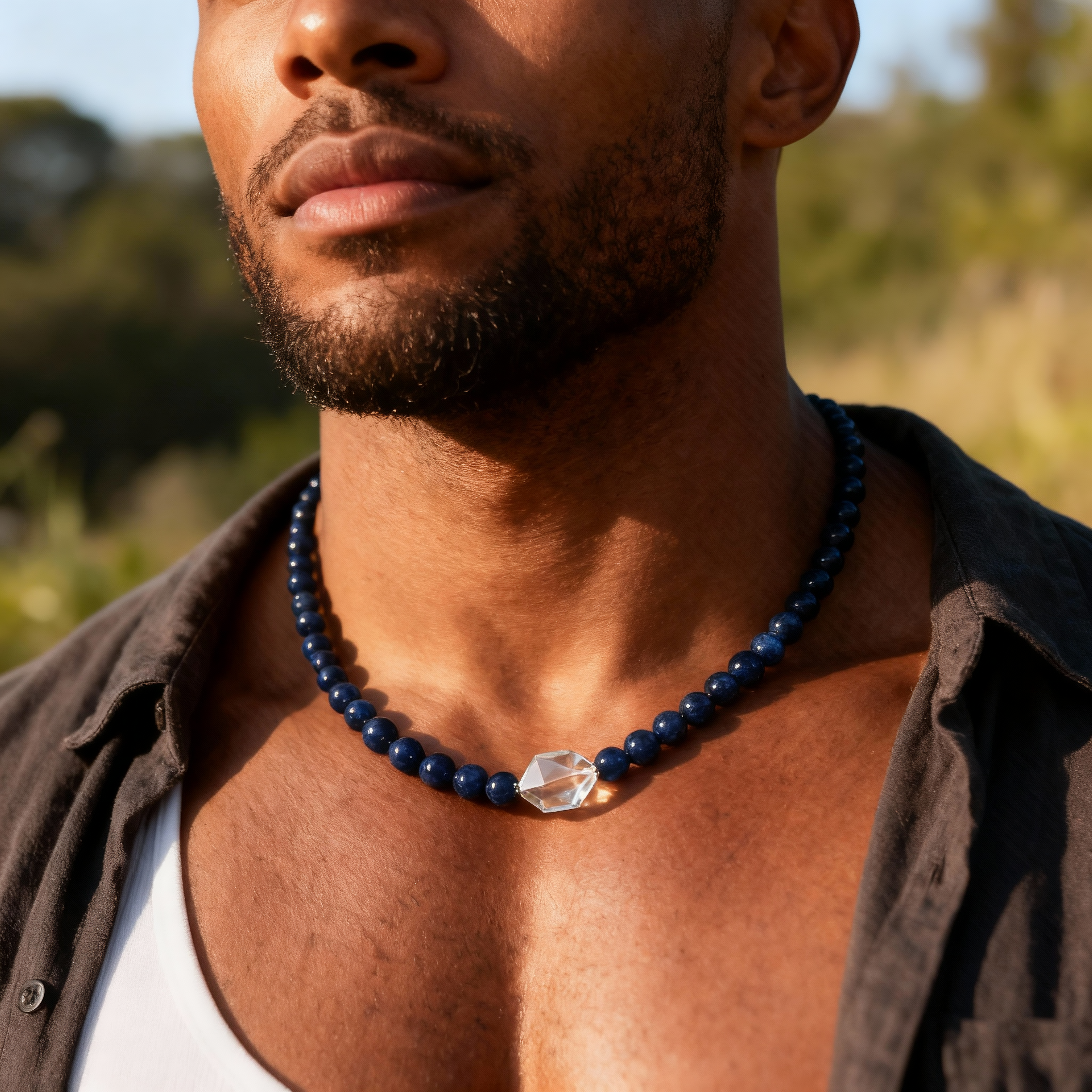 Kyanite & Clear Quartz Necklace | Stone of Faith · Clarity · Balance