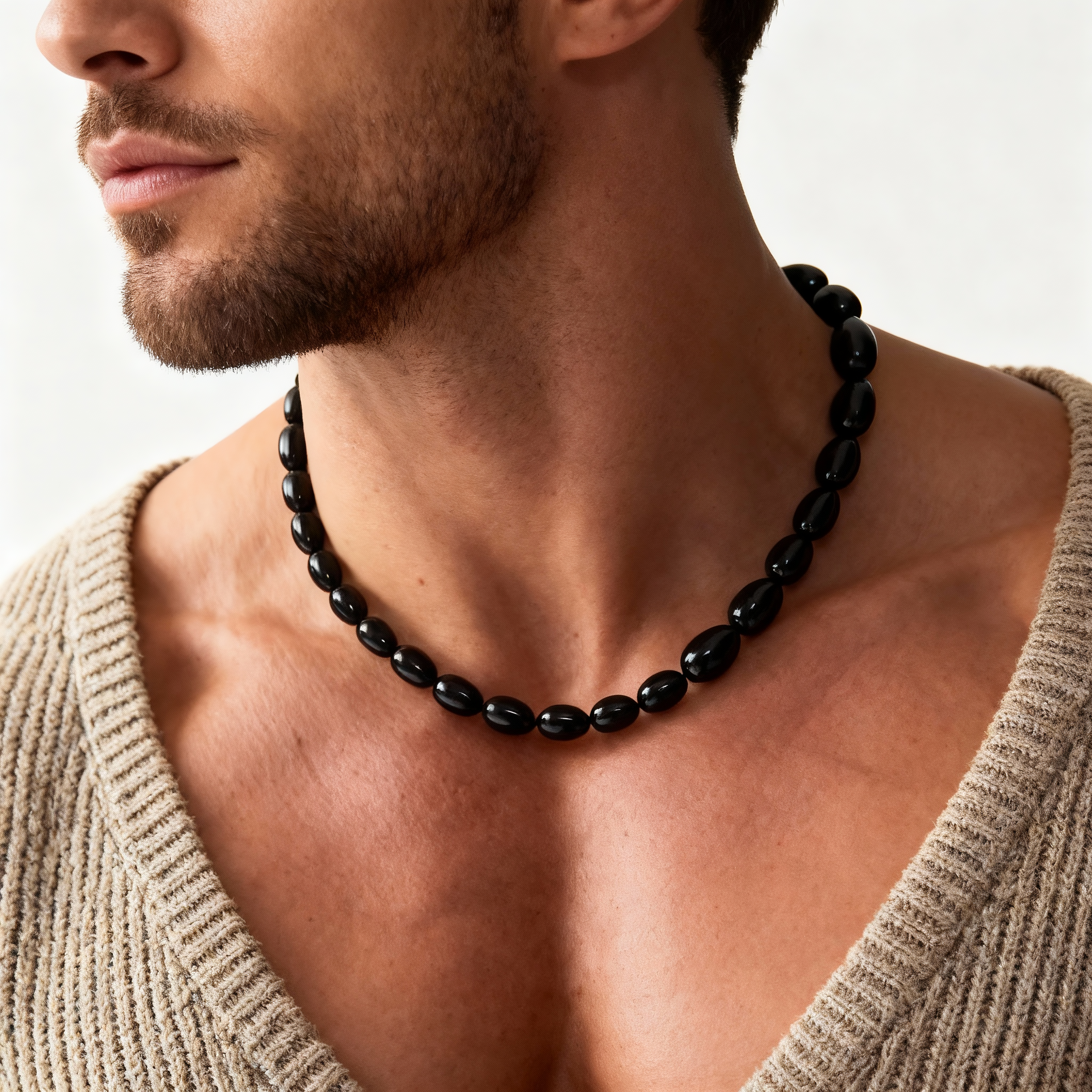 Black Agate Necklace | Stone of Longevity · Protection · Calm Energy