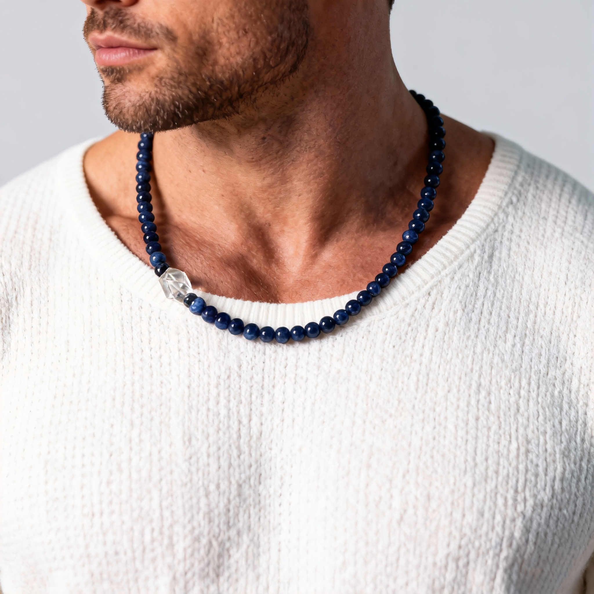 Kyanite & Clear Quartz Necklace | Stone of Faith · Clarity · Balance