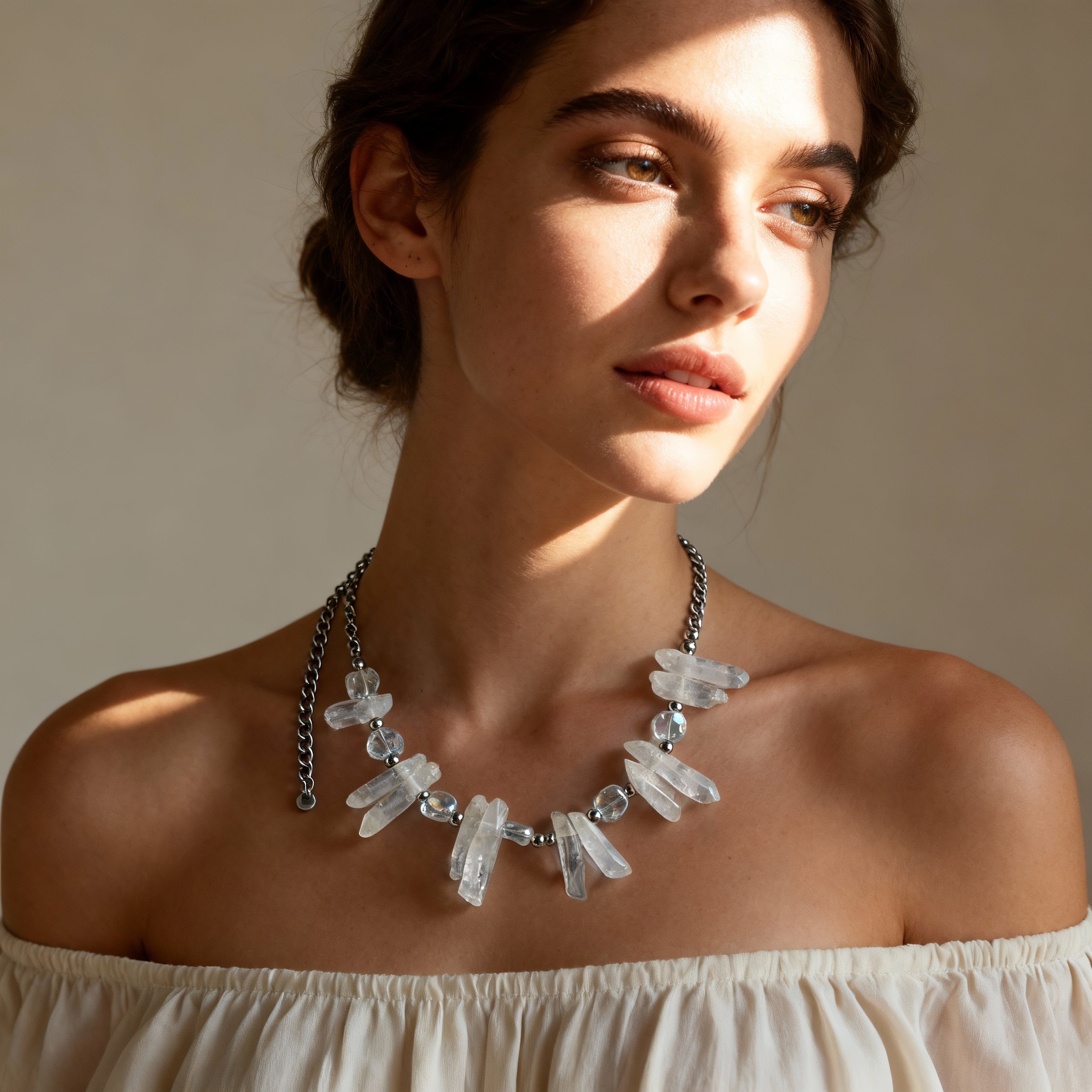 Natural Clear Quartz Point Necklace | Clarity · Energy Amplifier · Focus