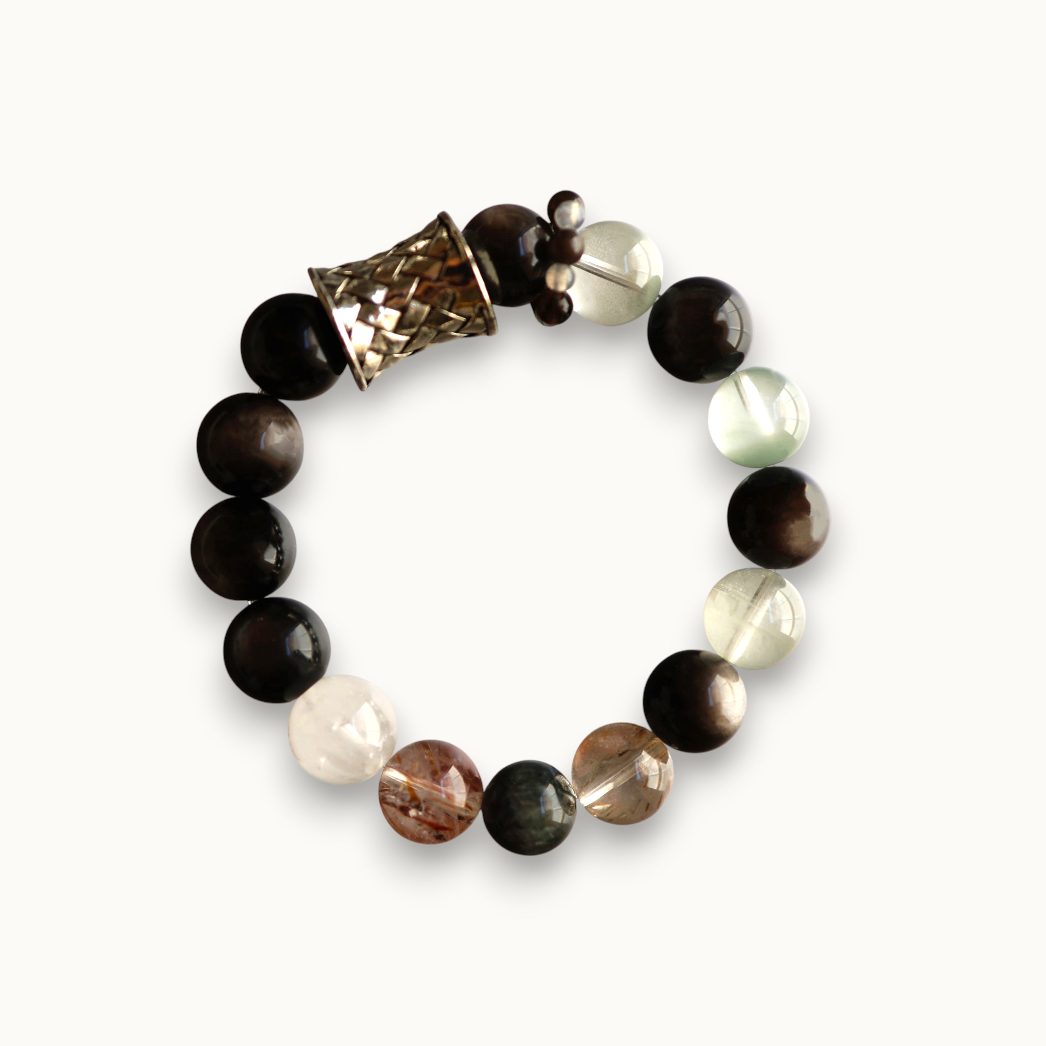 Silver Sheen Obsidian Bracelet                                Shields Negativity | Boosts Inner Strength