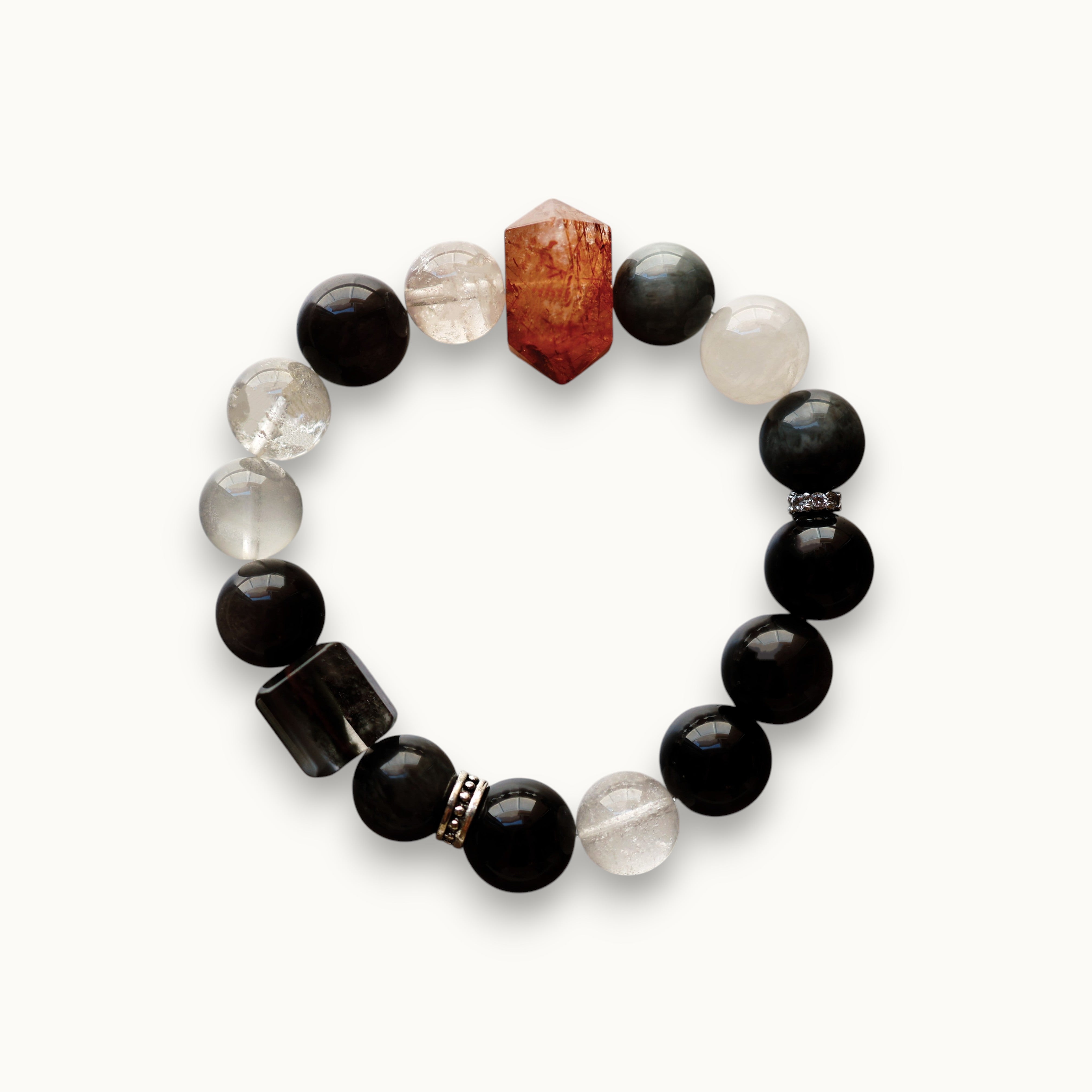 Rutilated Quartz Crystal Bracelet  Wealth|Energy|Clarity