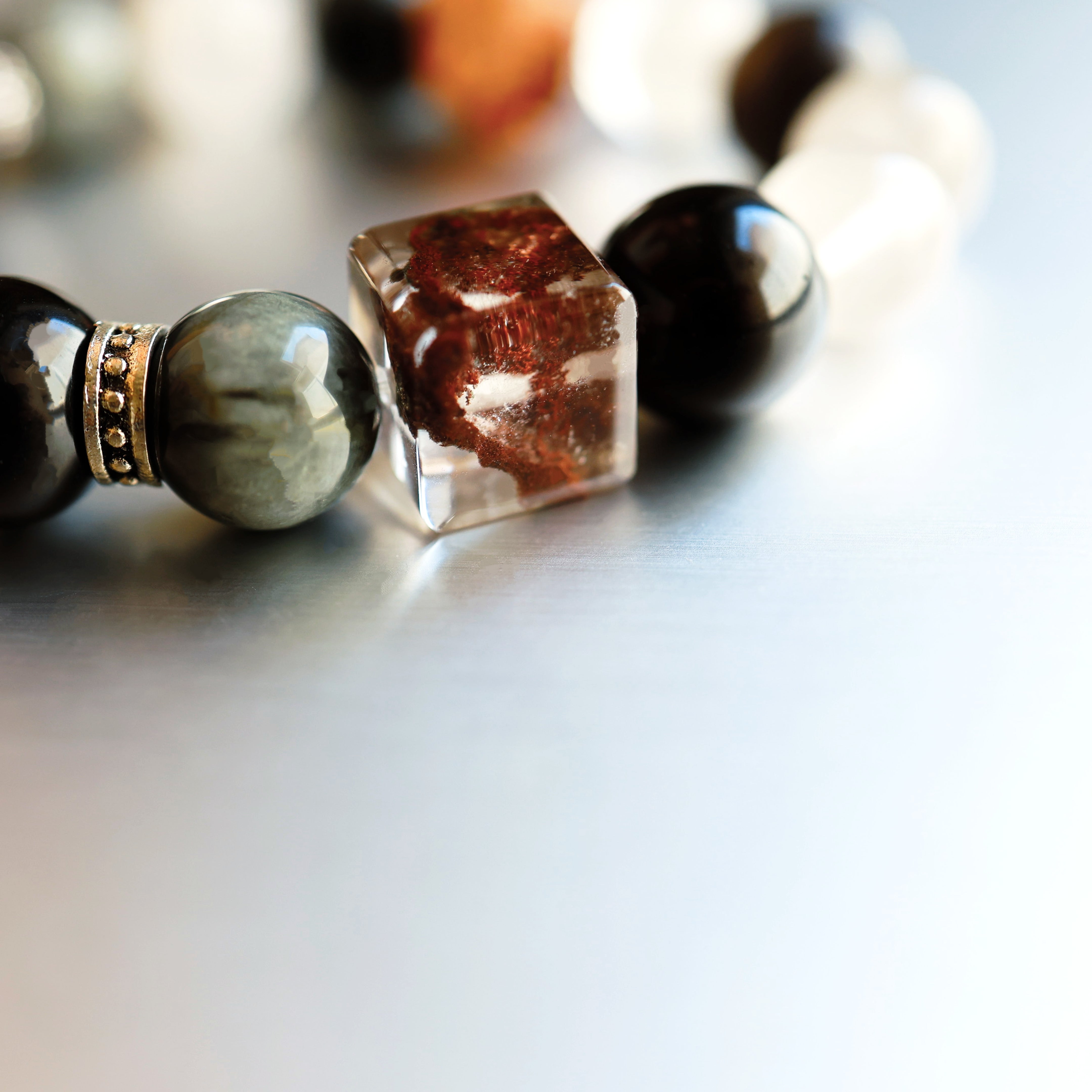 Rutilated Quartz Crystal Bracelet  Wealth|Energy|Clarity