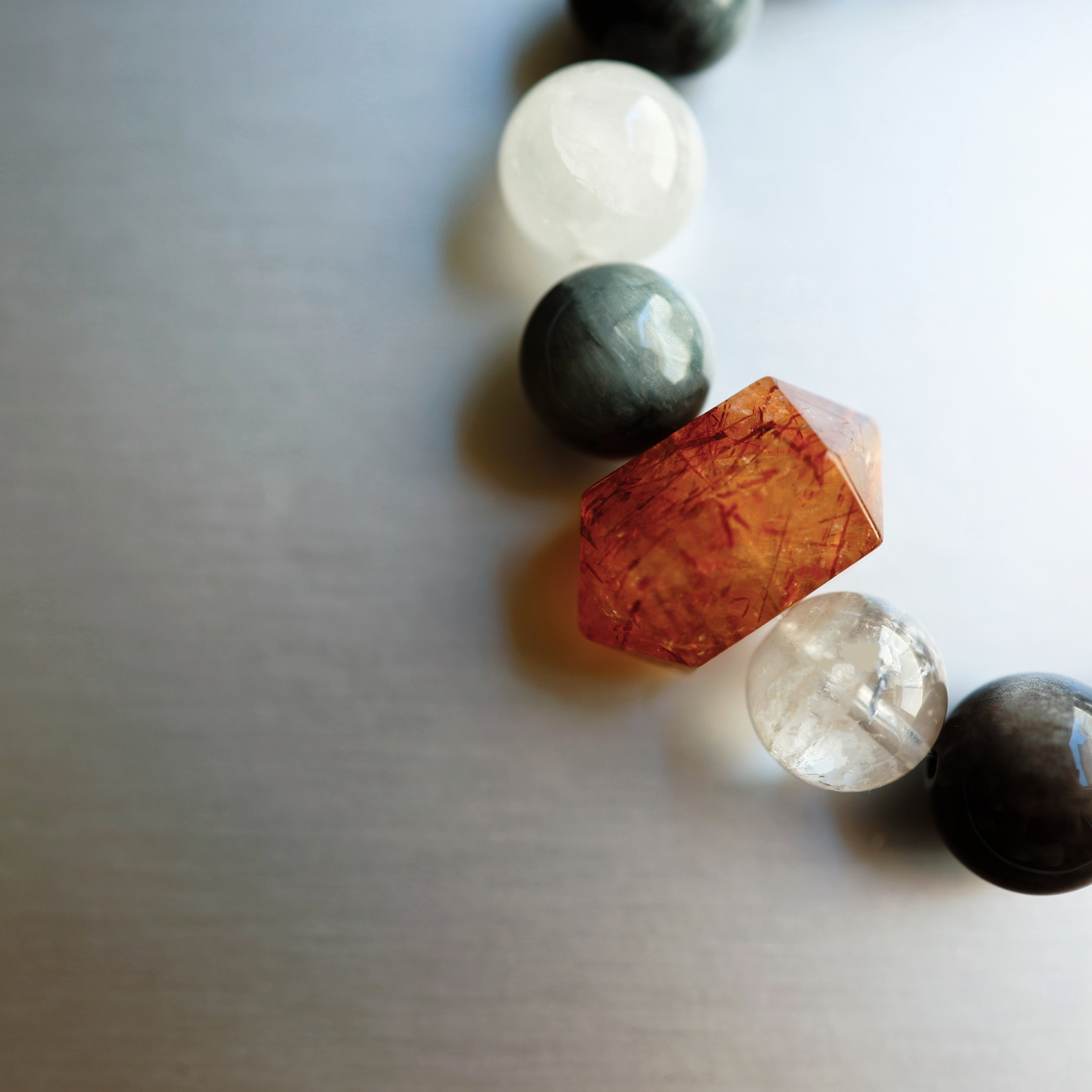 Rutilated Quartz Crystal Bracelet  Wealth|Energy|Clarity