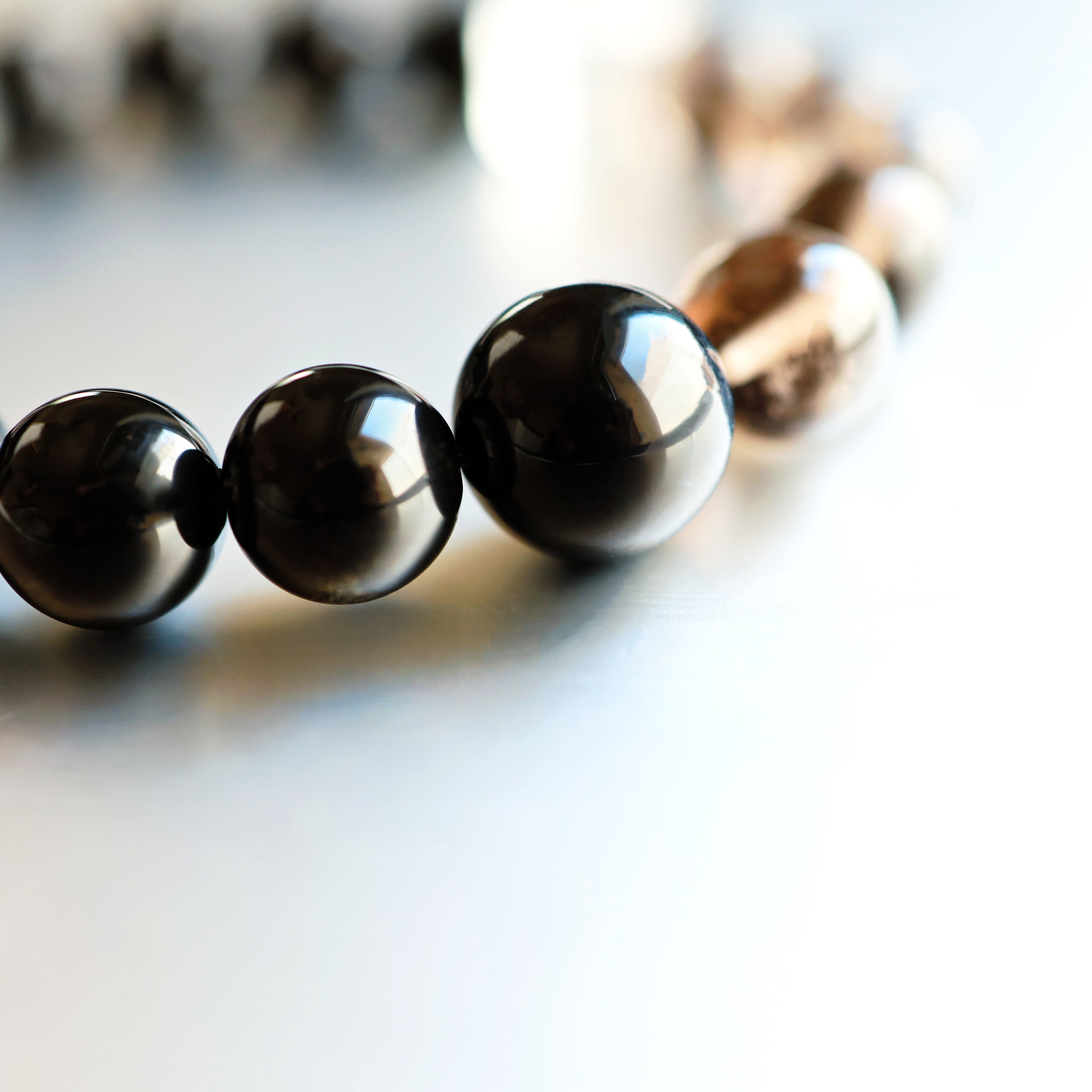Smoky Ice Obsidian Crystal Bracelet   Protection | Focus | Stress Relief
