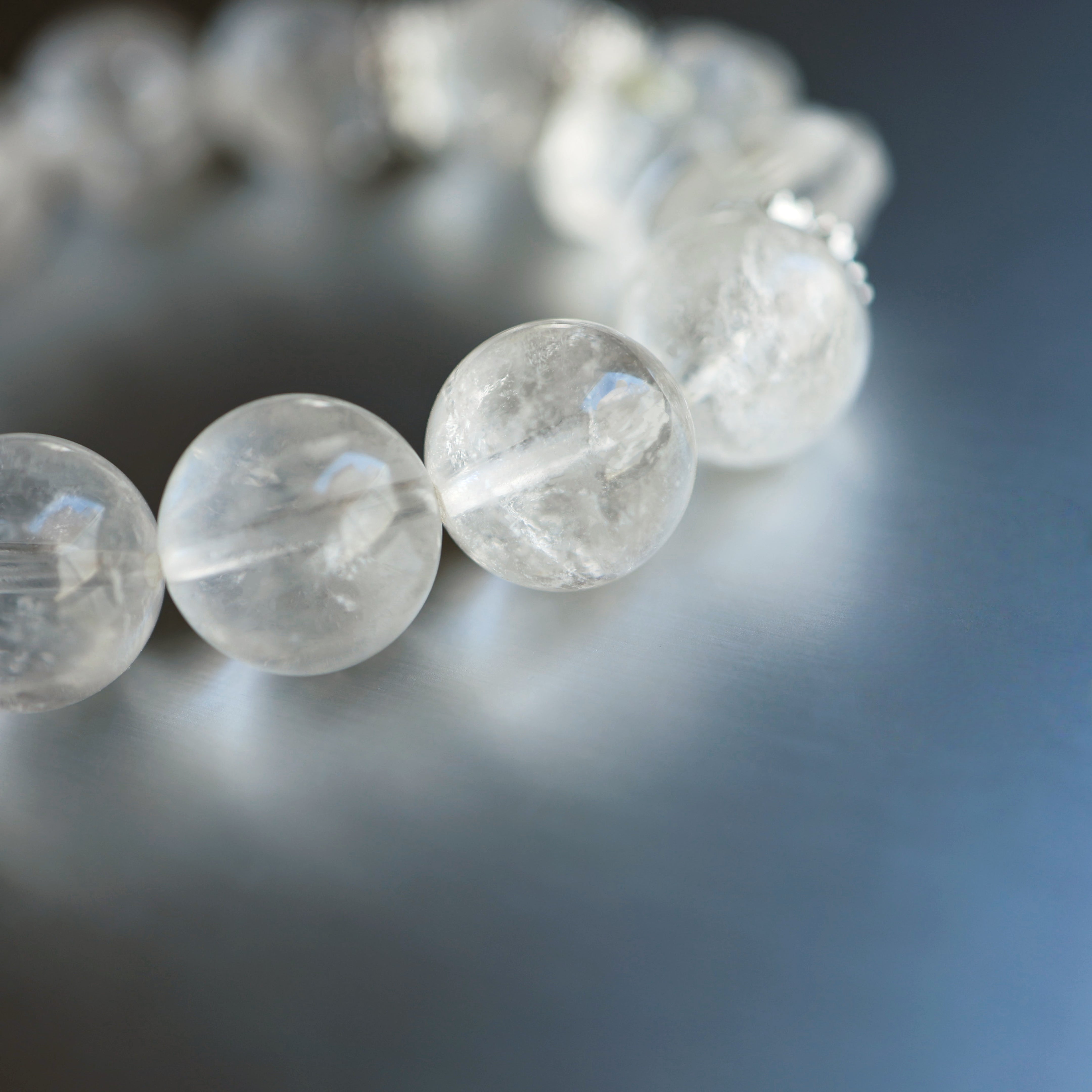 White Azeztulite Crystal Bracelet | Meditation · Spiritual Awareness · Energy Purification