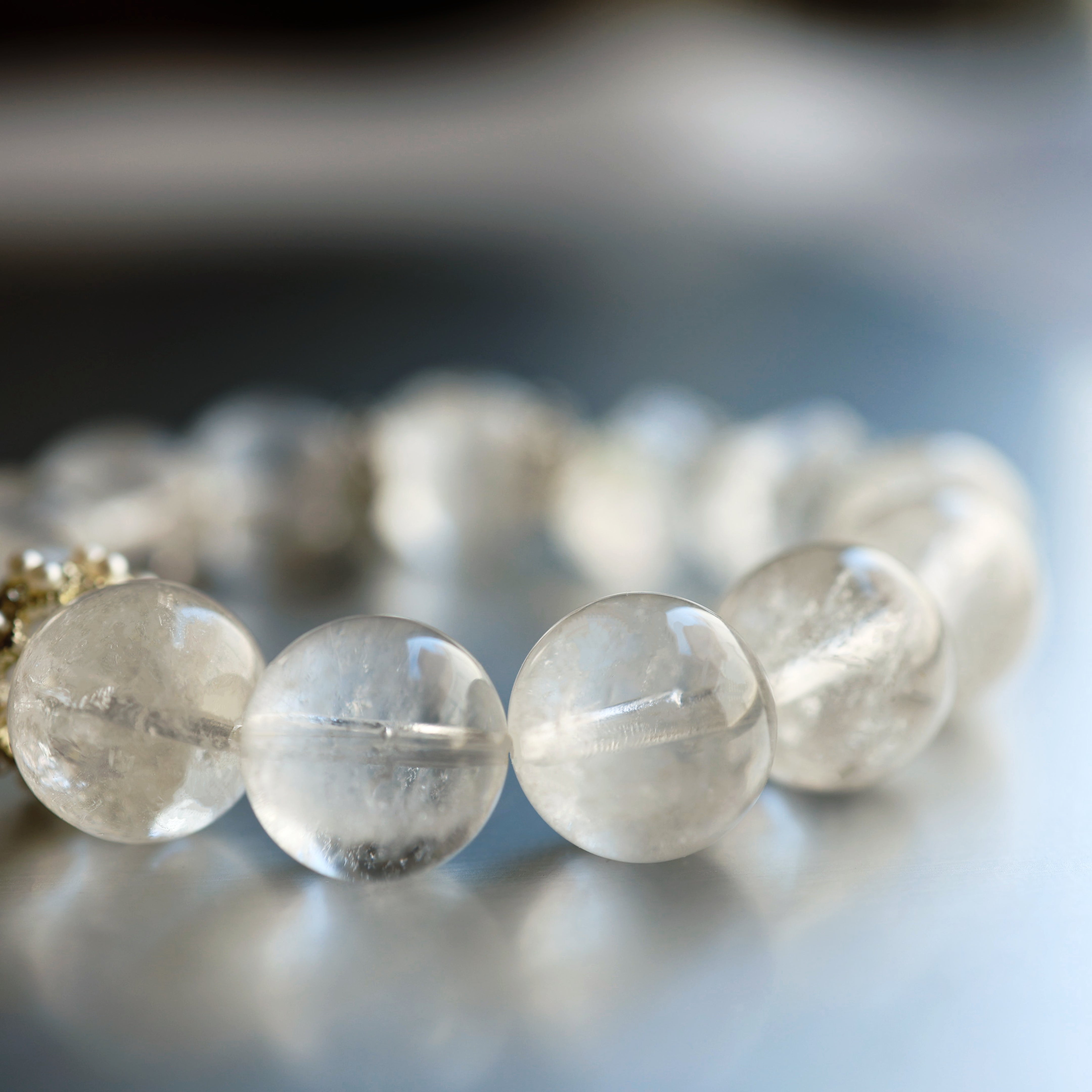 White Azeztulite Crystal Bracelet | Meditation · Spiritual Awareness · Energy Purification