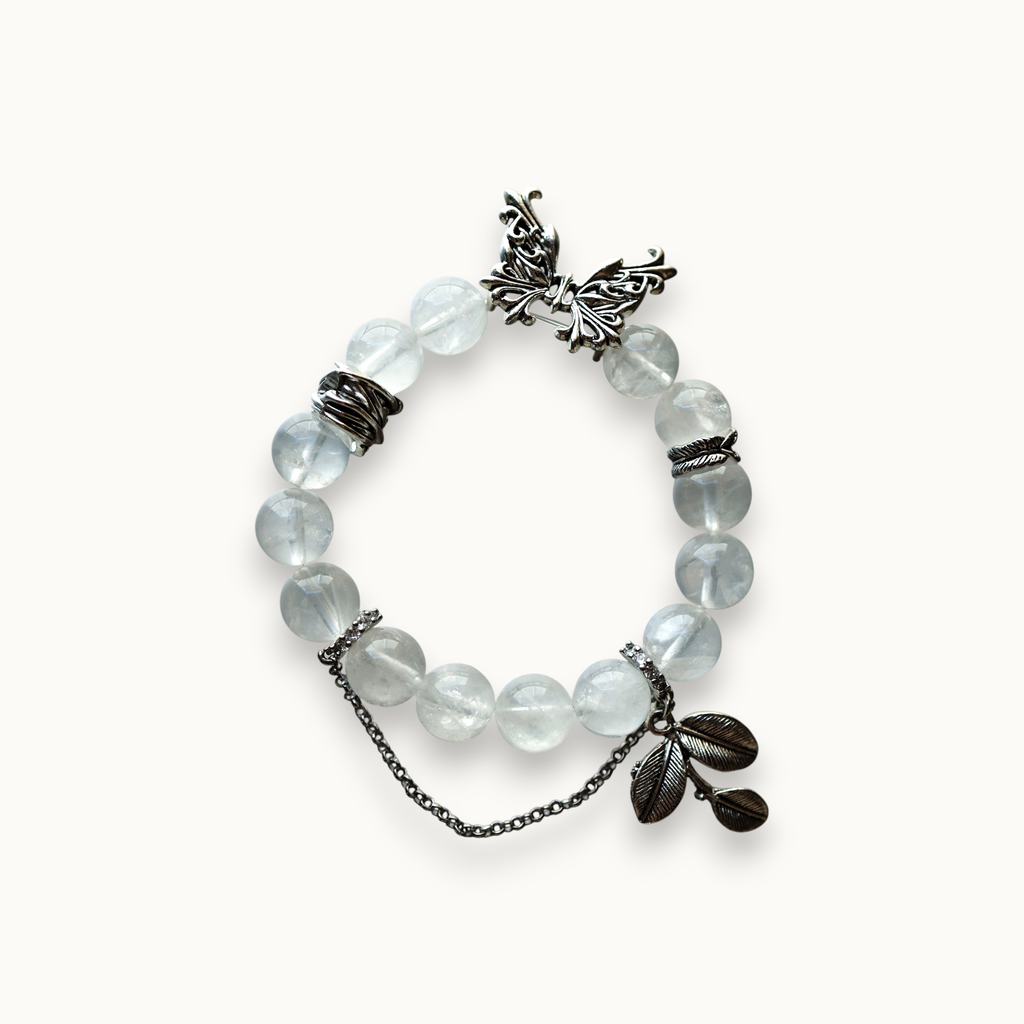 White Phantom Quartz Bracelet | Career Growth · Fortune · Clarity