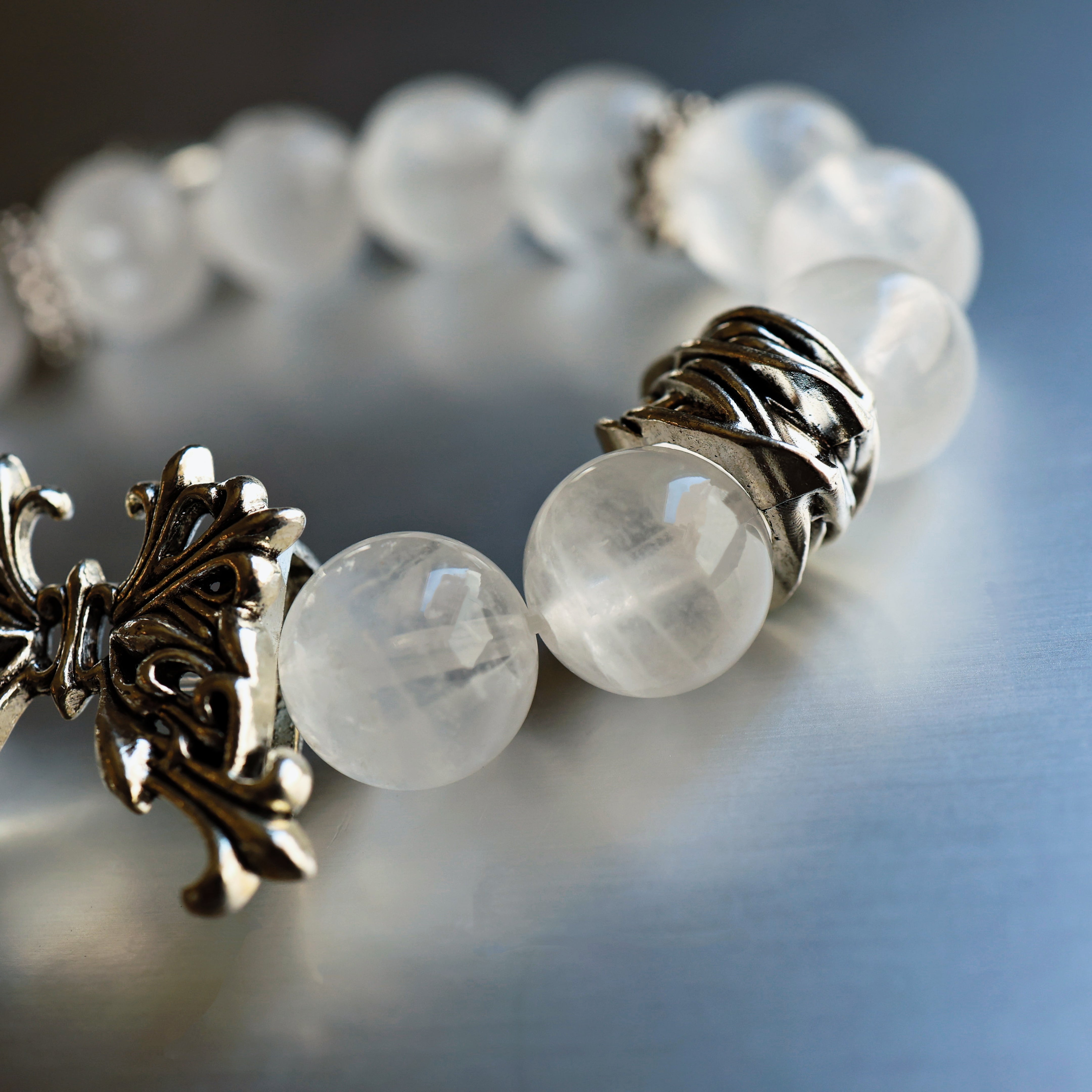 White Phantom Quartz Bracelet | Career Growth · Fortune · Clarity