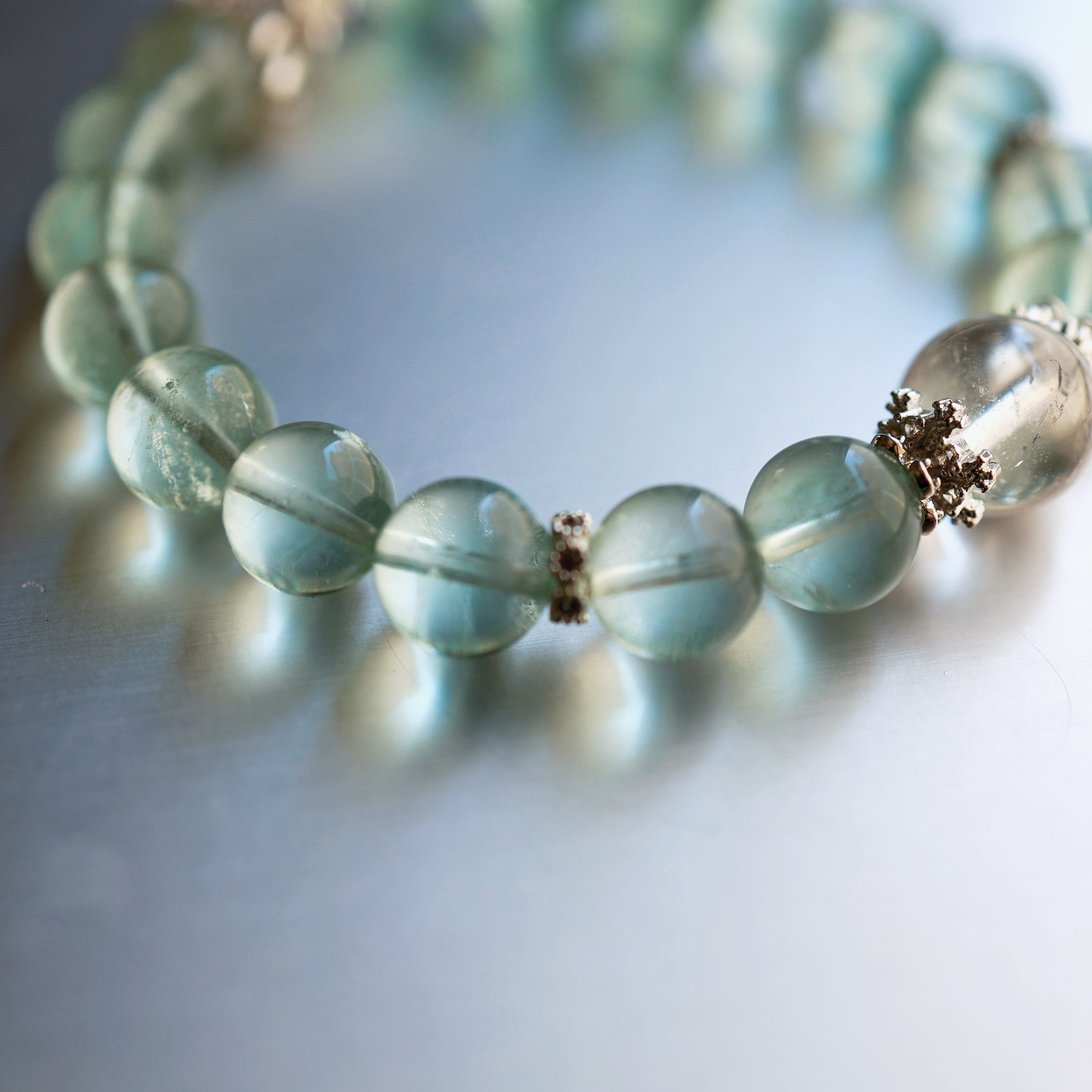 Green Azeztulite Crystal Bracelet | Emotional Healing · Spiritual Growth · Cleansing