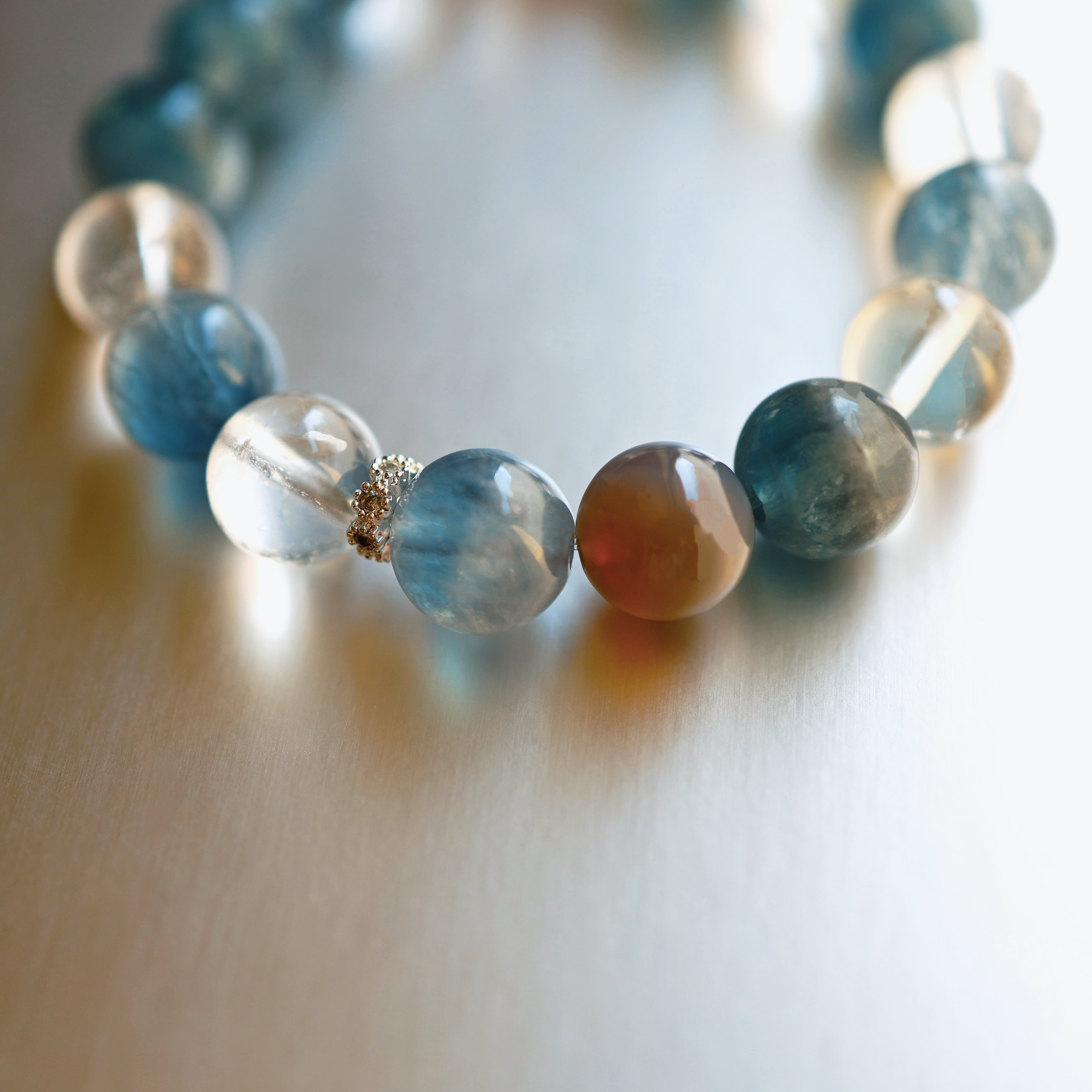 Aquamarine Crystal Bracelet | Communication · Calm · Courage