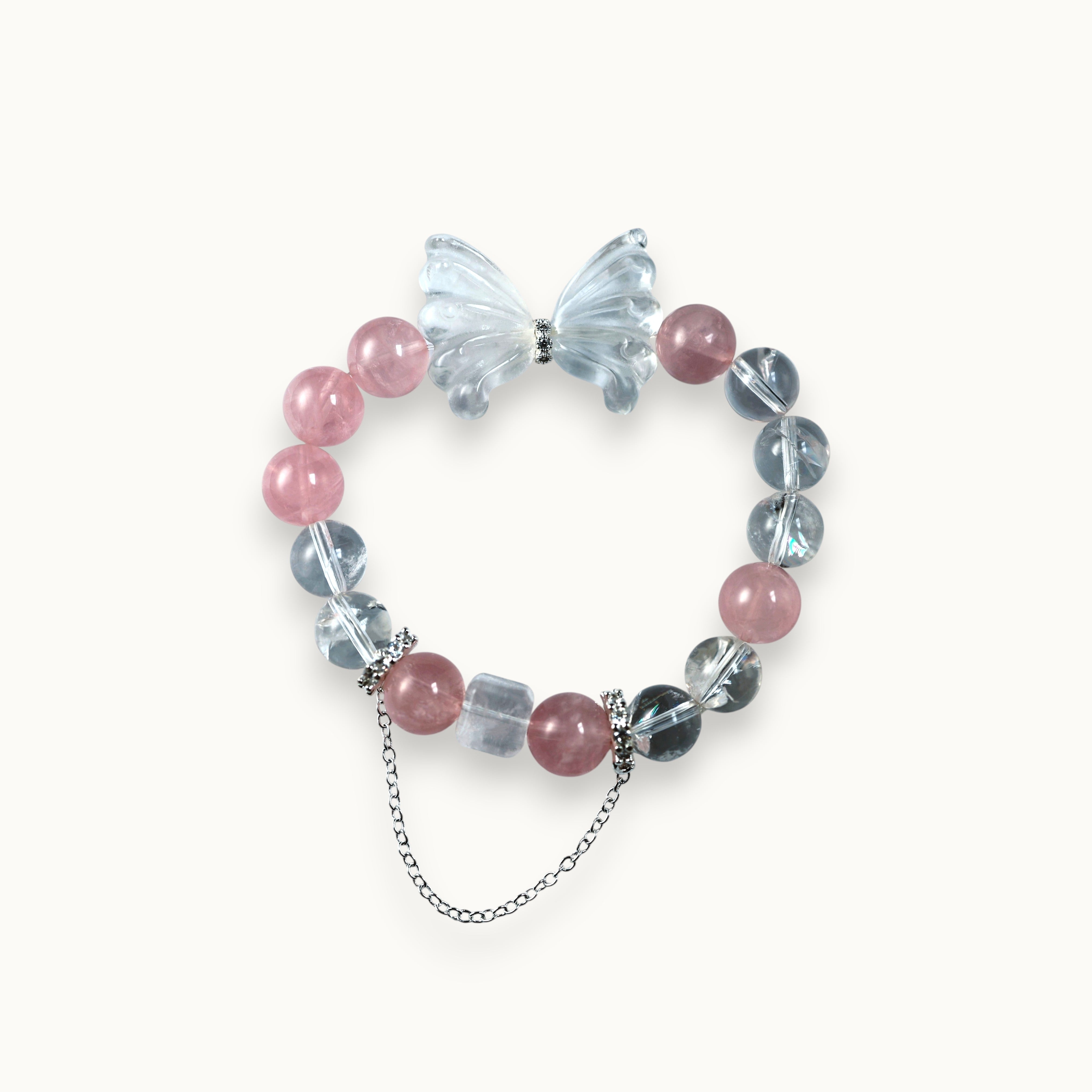 Rose Quartz Crystal Bracelet | Love · Charm · Success