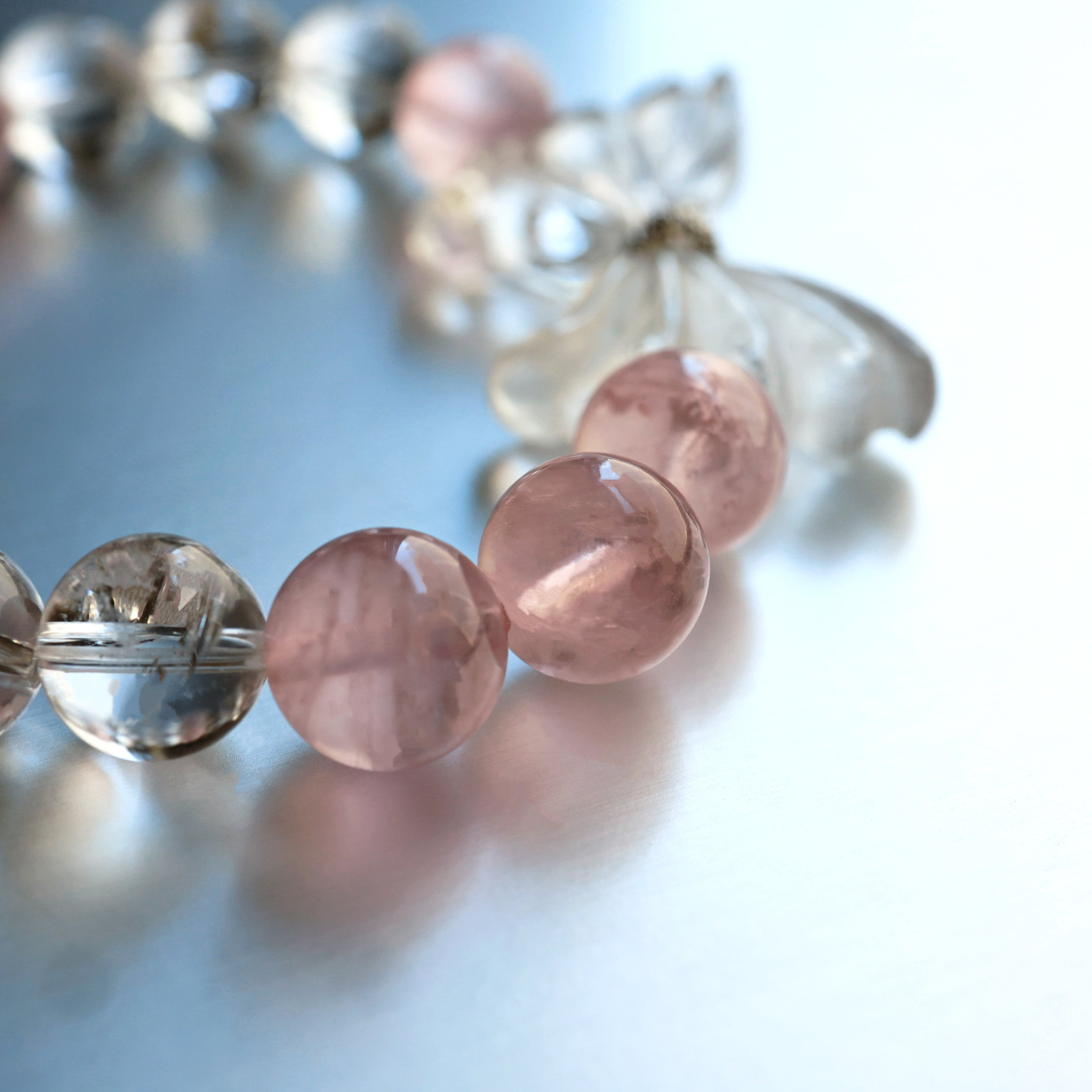 Rose Quartz Crystal Bracelet | Love · Charm · Success