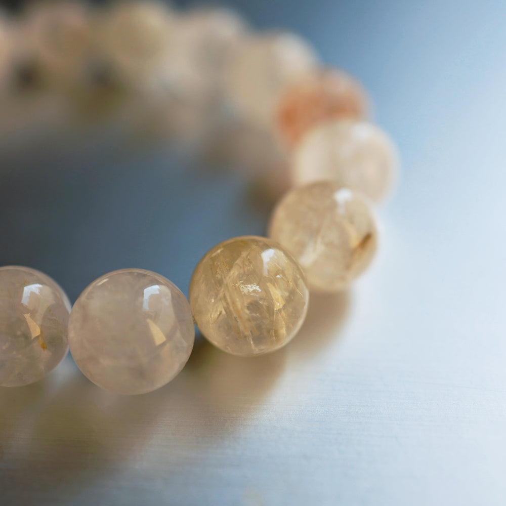 Snow Frost Rutilated Quartz Bracelet | Wealth · Charisma · Energy ...