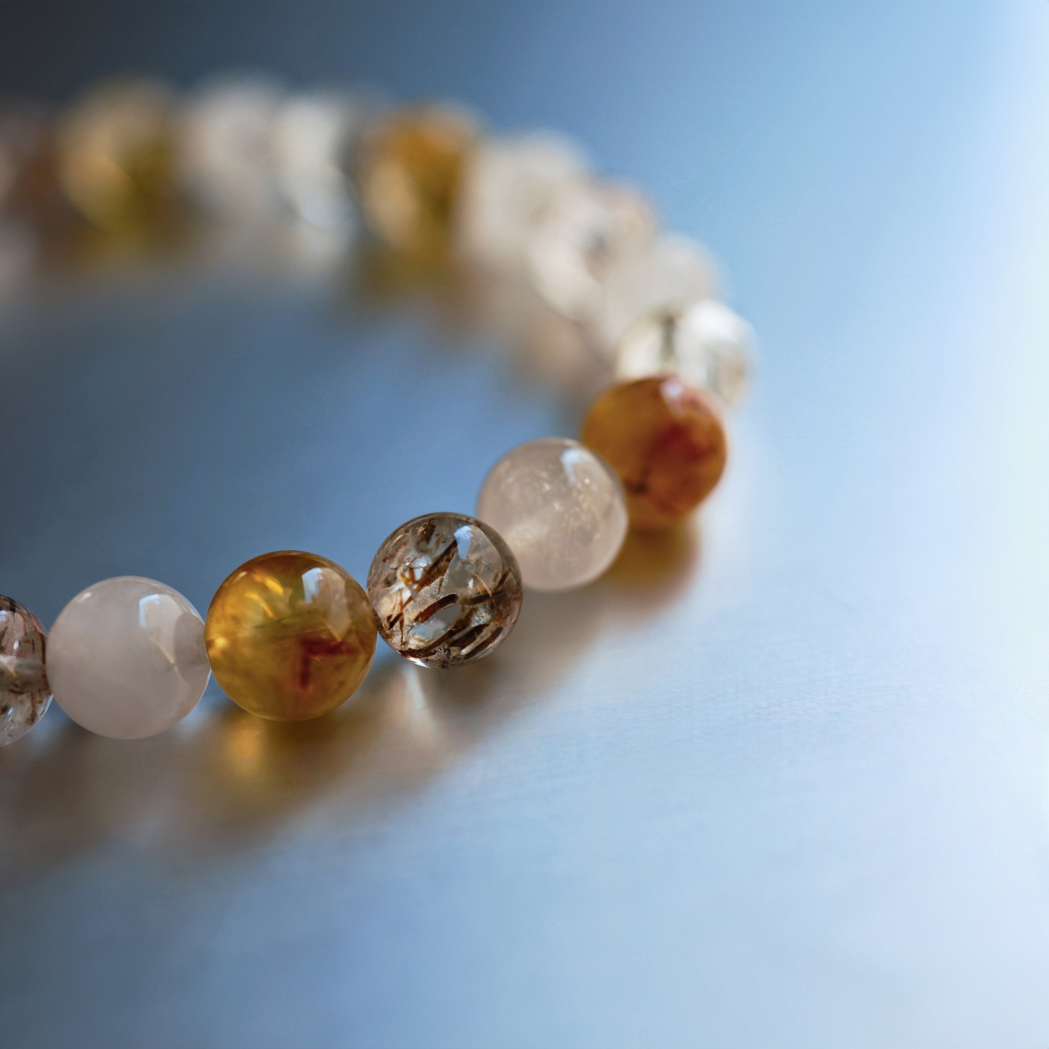 Yellow Azeztulite Bracelet | Supports Wealth Growth · Boosts Confidence. Attracts Good Fortune
