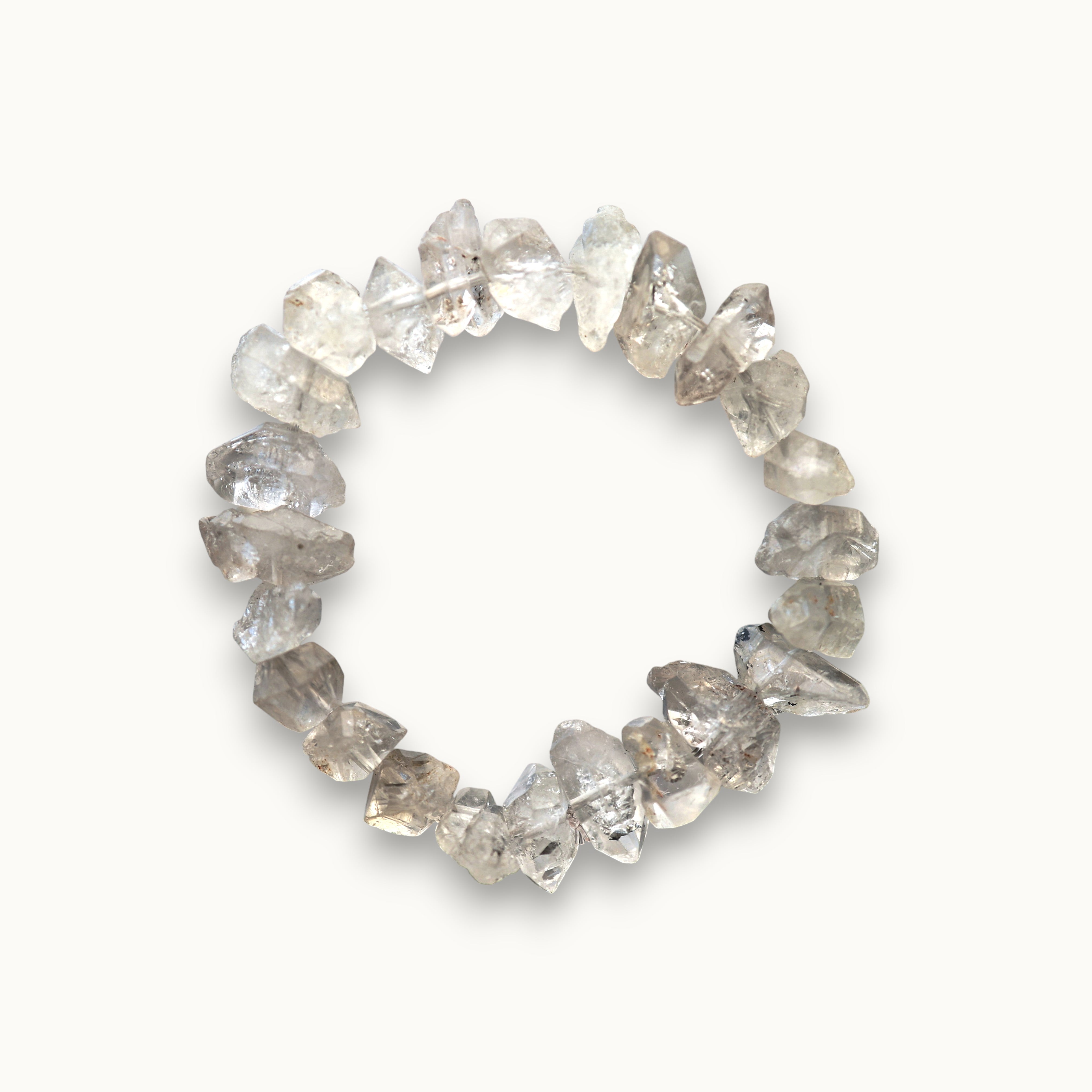 Herkimer Diamond Quartz Bracelet | Powerful Energy Amplifier · Supports Meditation · Aura Protection