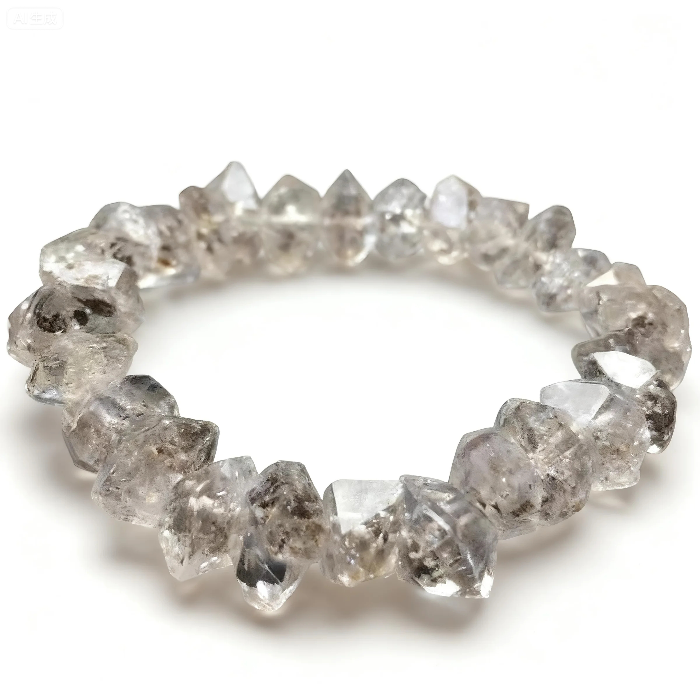 Herkimer Diamond Quartz Bracelet | Powerful Energy Amplifier · Supports Meditation · Aura Protection