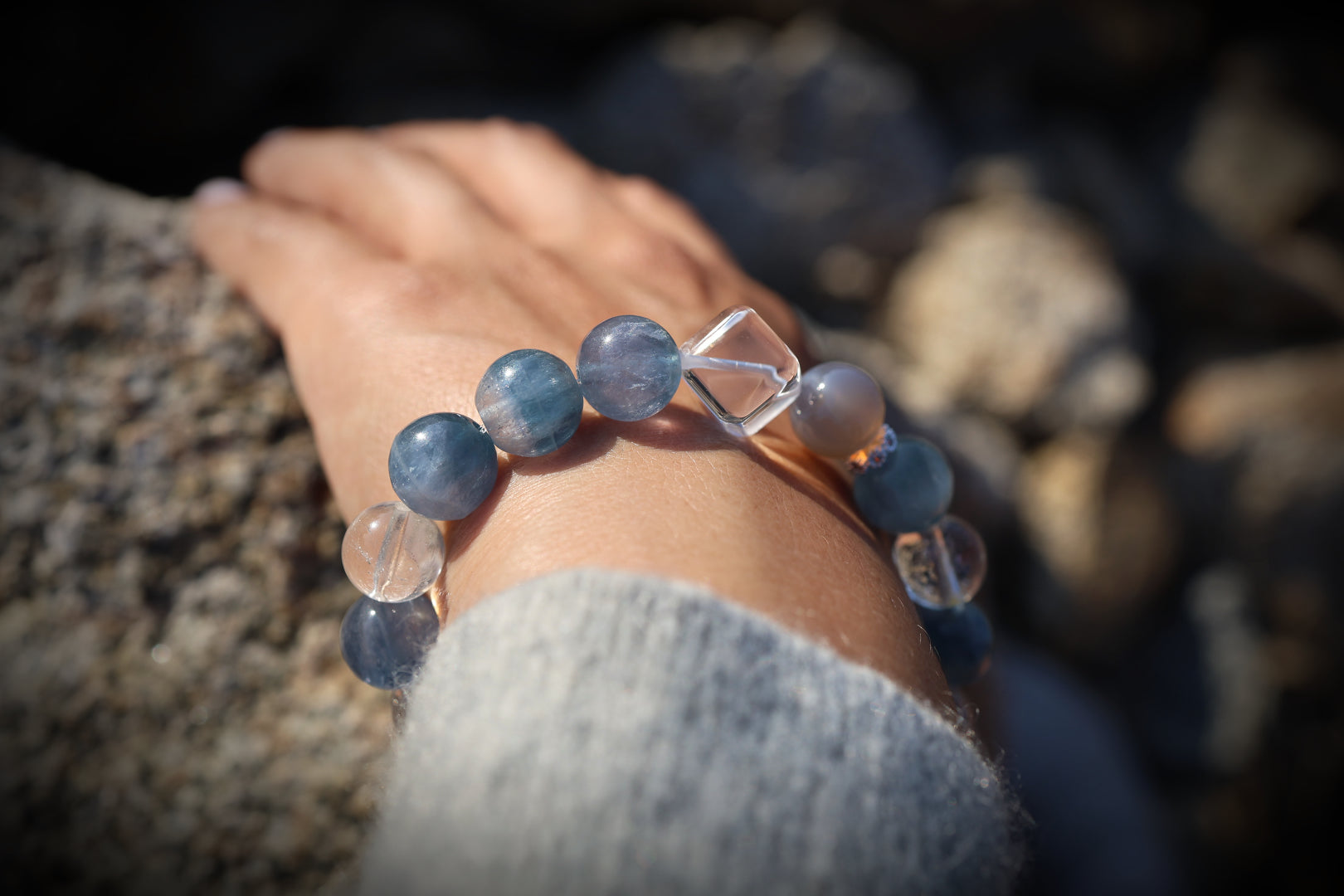 Aquamarine Crystal Bracelet | Communication · Calm · Courage