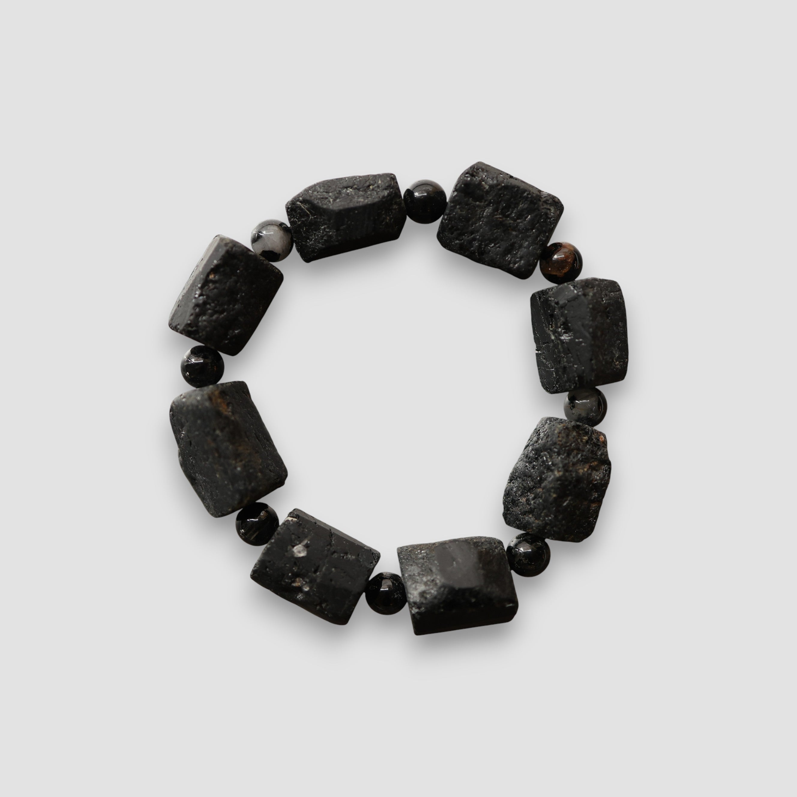 Black Tourmaline Raw Stone Bracelet | Protect Your Energy · Find Your Calm