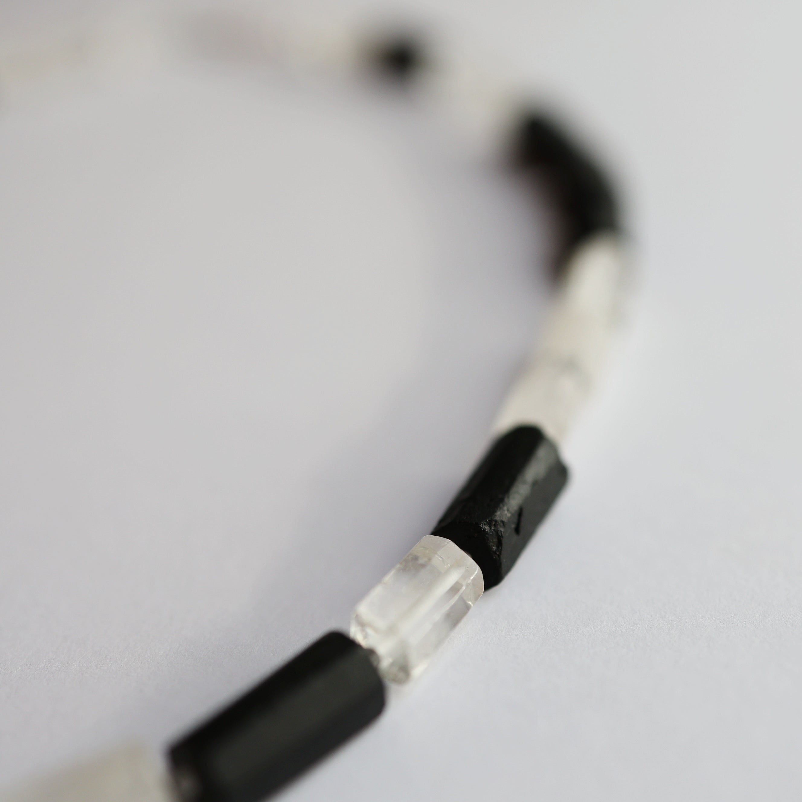 Black Tourmaline & Clear Quartz Necklace | Protection · Balance · Cleanse