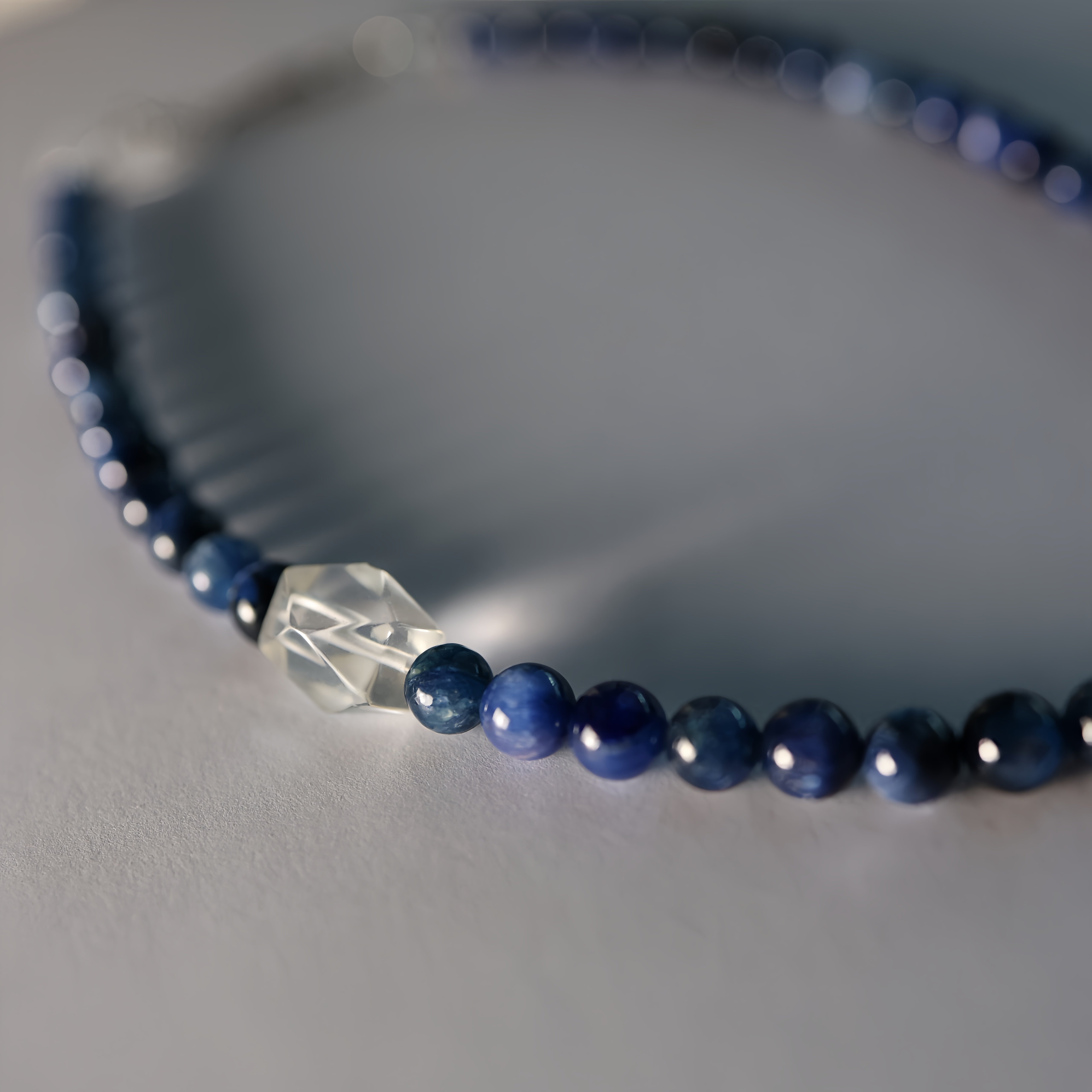 Kyanite & Clear Quartz Necklace | Stone of Faith · Clarity · Balance