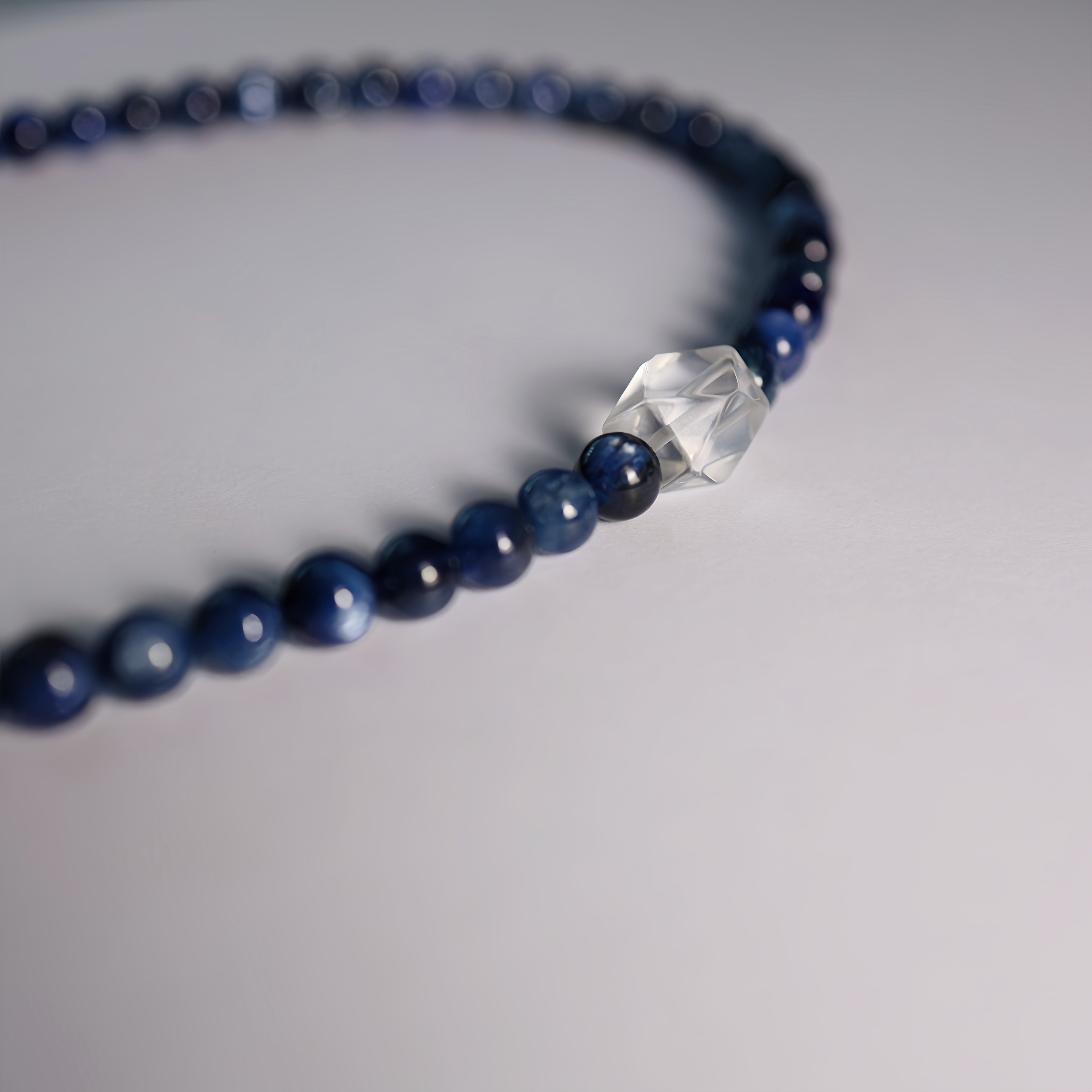 Kyanite & Clear Quartz Necklace | Stone of Faith · Clarity · Balance