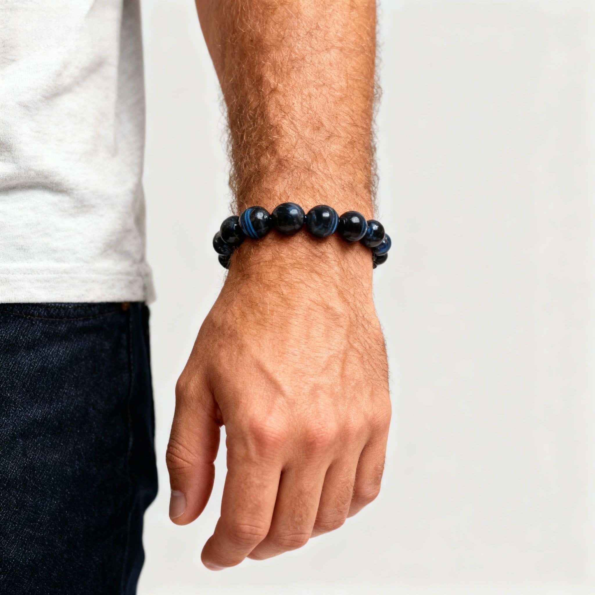 Blue Tiger’s Eye Crystal Bracelet | Anxiety Relief . Mental Clarity . Energy Protection