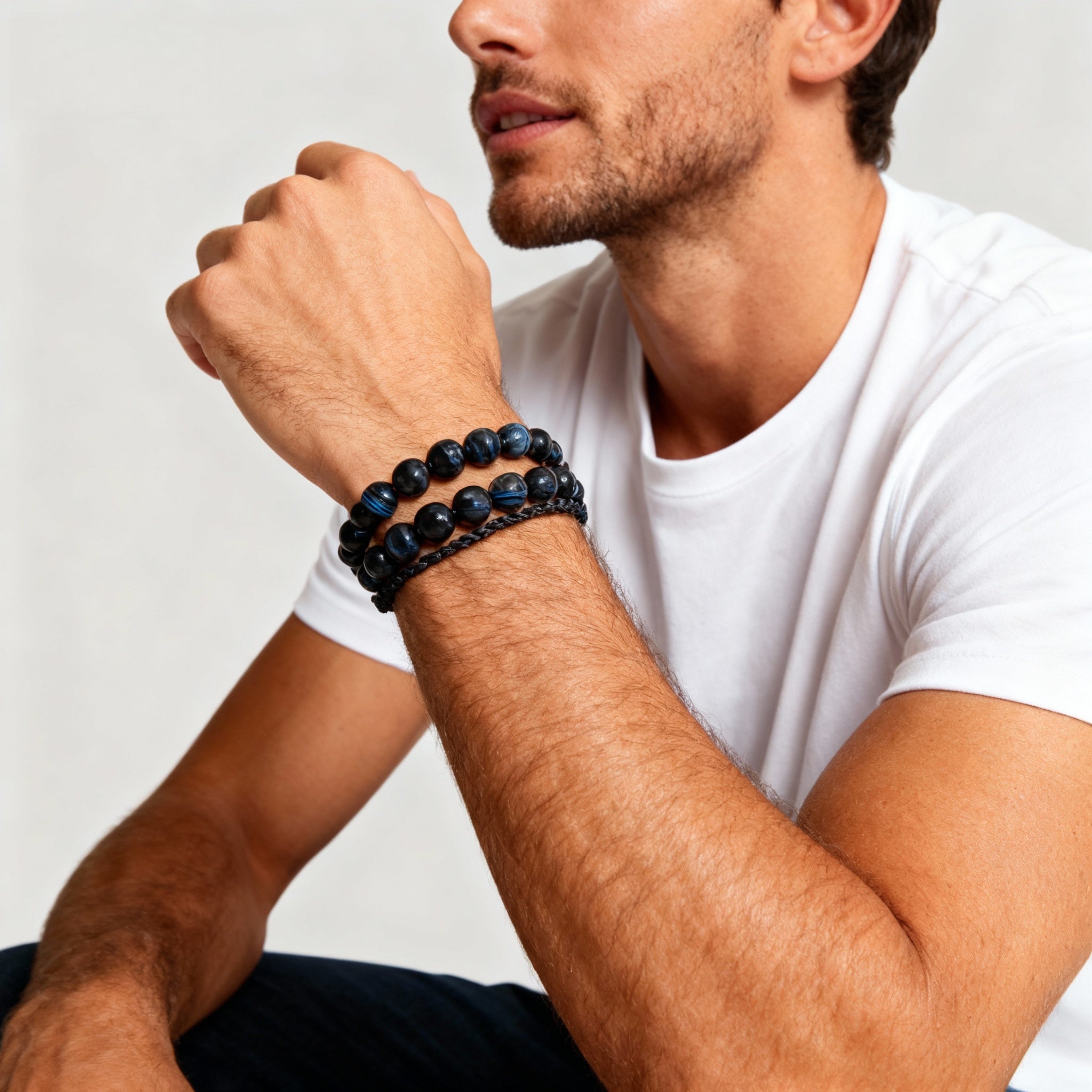 Blue Tiger’s Eye Crystal Bracelet | Anxiety Relief . Mental Clarity . Energy Protection