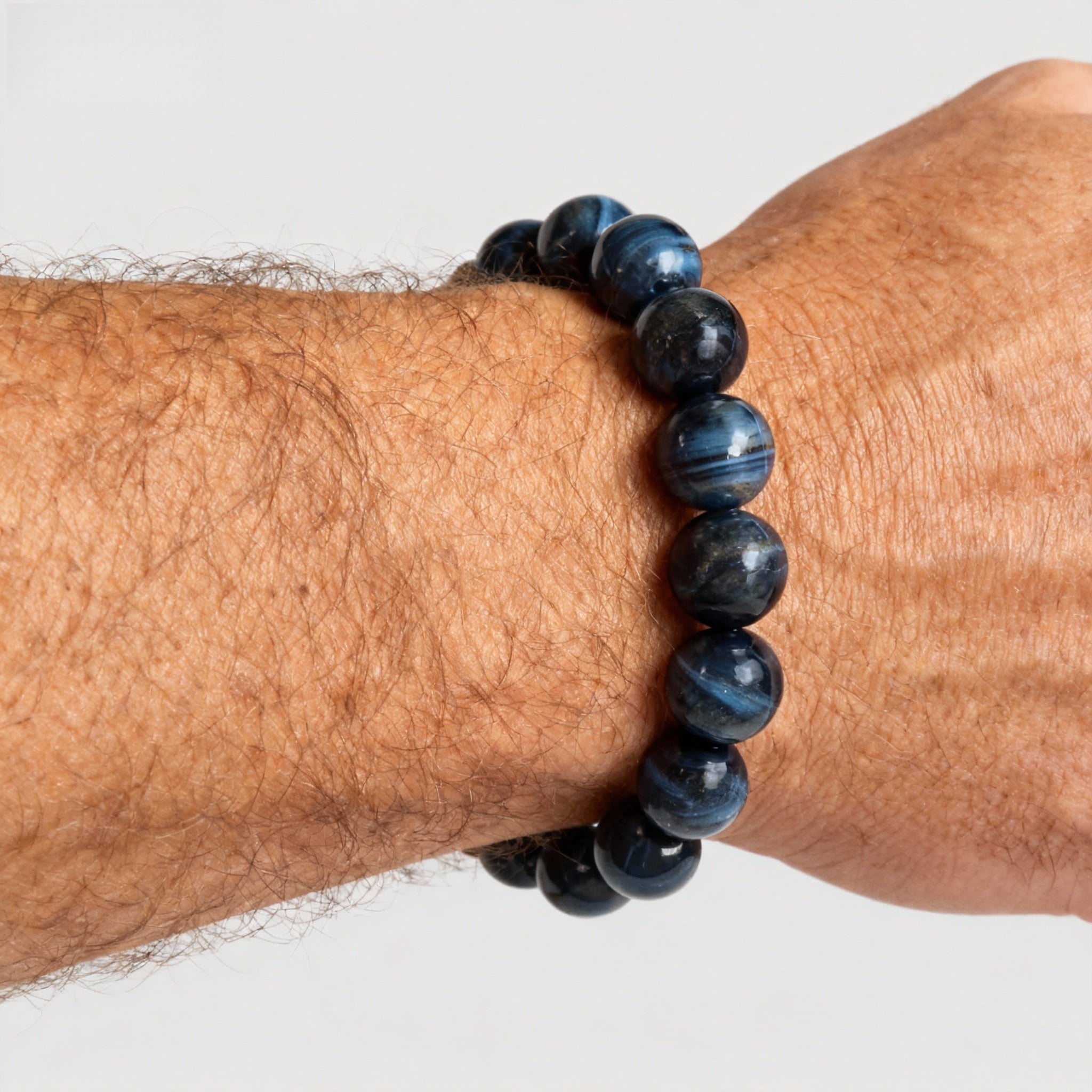 Blue Tiger’s Eye Crystal Bracelet | Anxiety Relief . Mental Clarity . Energy Protection